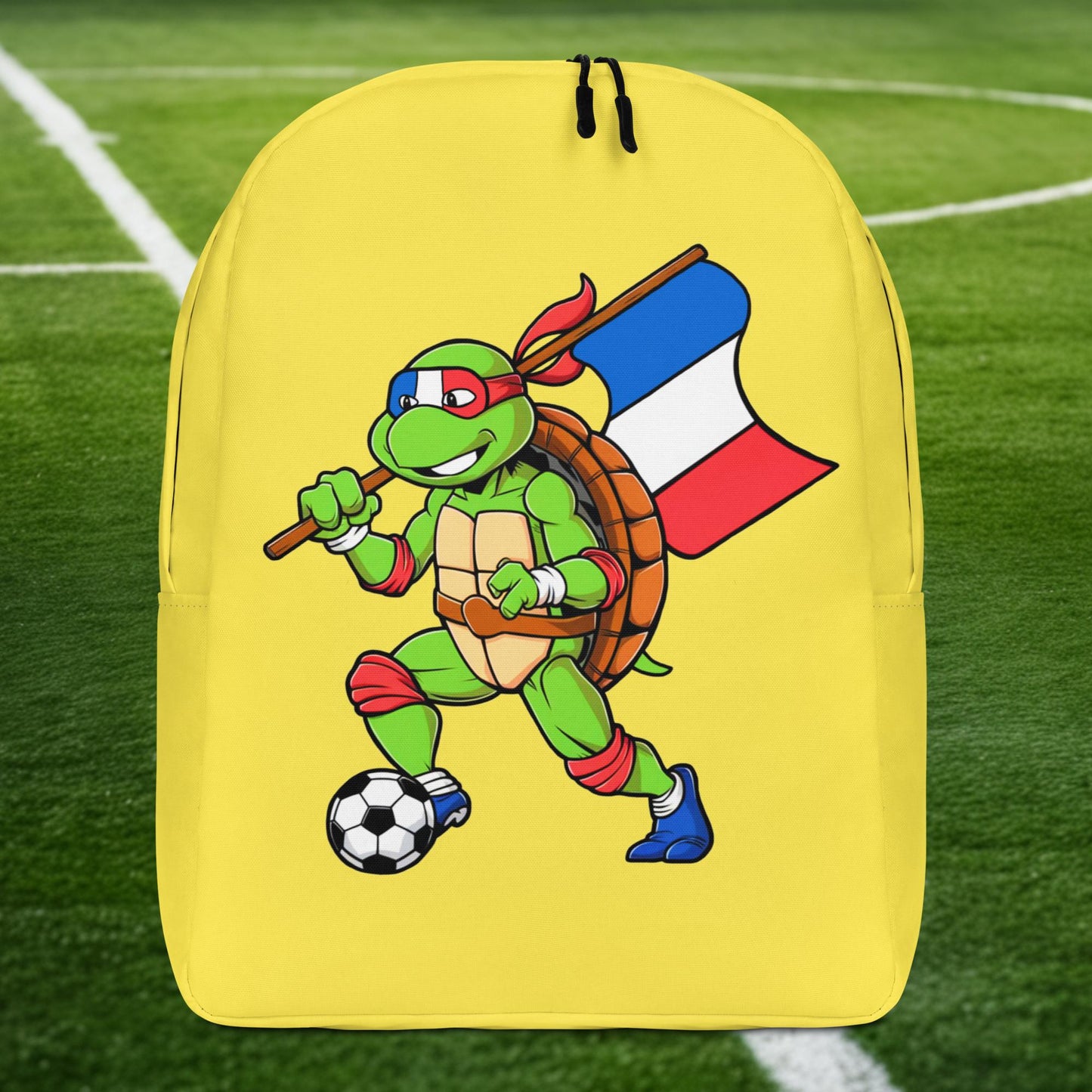 Kylian Mbappe Ninja Turtle Funny Soccer Euro 2024 France Football Backpack Default Title Bags Football Kylian Mbappe Ninja Turtles Real Madrid Next Cult Brand