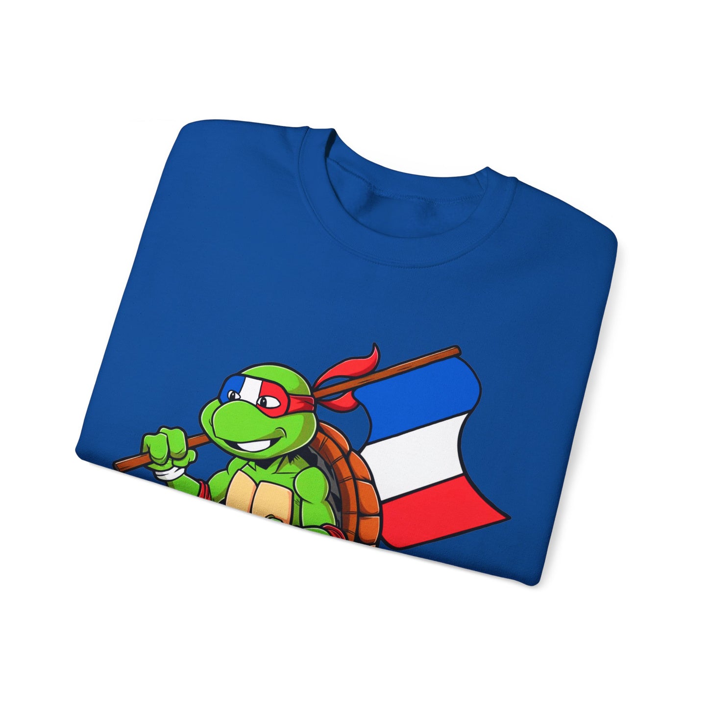 Kylian Mbappe Ninja Turtle Funny Soccer Euro 2024 France Football Unisex Heavy Blend Crewneck Sweatshirt Sweatshirts Football Kylian Mbappe Ninja Turtles Real Madrid Printify