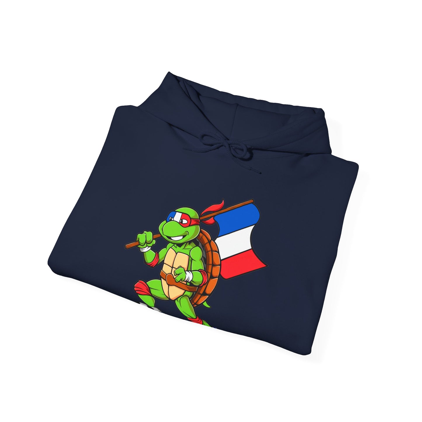 Kylian Mbappe Ninja Turtle Funny Soccer Euro 2024 France Football Unisex Heavy Blend Hooded Sweatshirt Hoodies Football Kylian Mbappe Ninja Turtles Real Madrid Printify