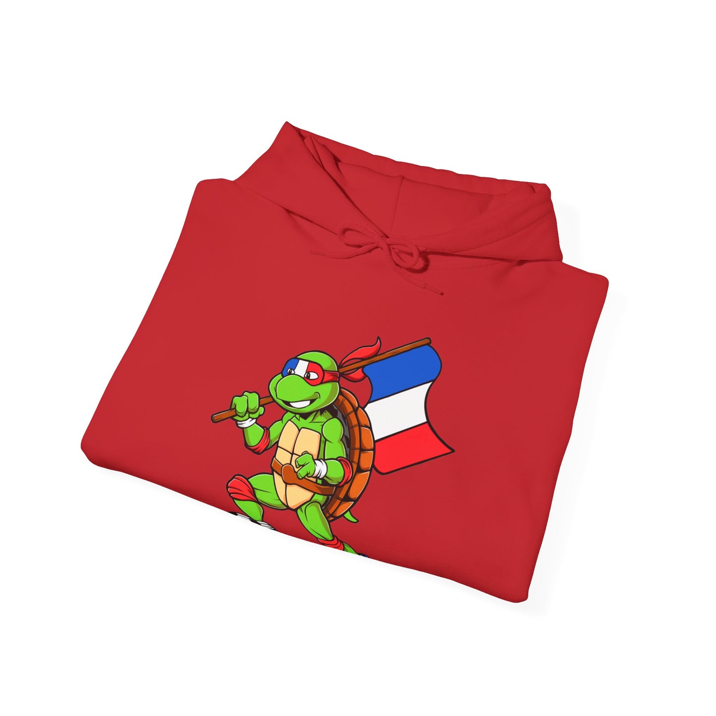 Kylian Mbappe Ninja Turtle Funny Soccer Euro 2024 France Football Unisex Heavy Blend Hooded Sweatshirt Hoodies Football Kylian Mbappe Ninja Turtles Real Madrid Printify
