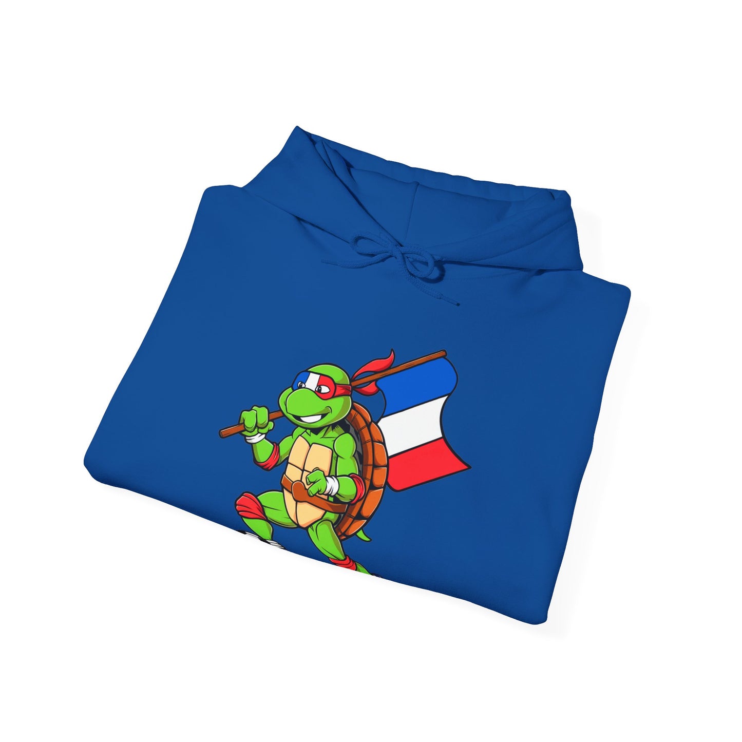 Kylian Mbappe Ninja Turtle Funny Soccer Euro 2024 France Football Unisex Heavy Blend Hooded Sweatshirt Hoodies Football Kylian Mbappe Ninja Turtles Real Madrid Printify