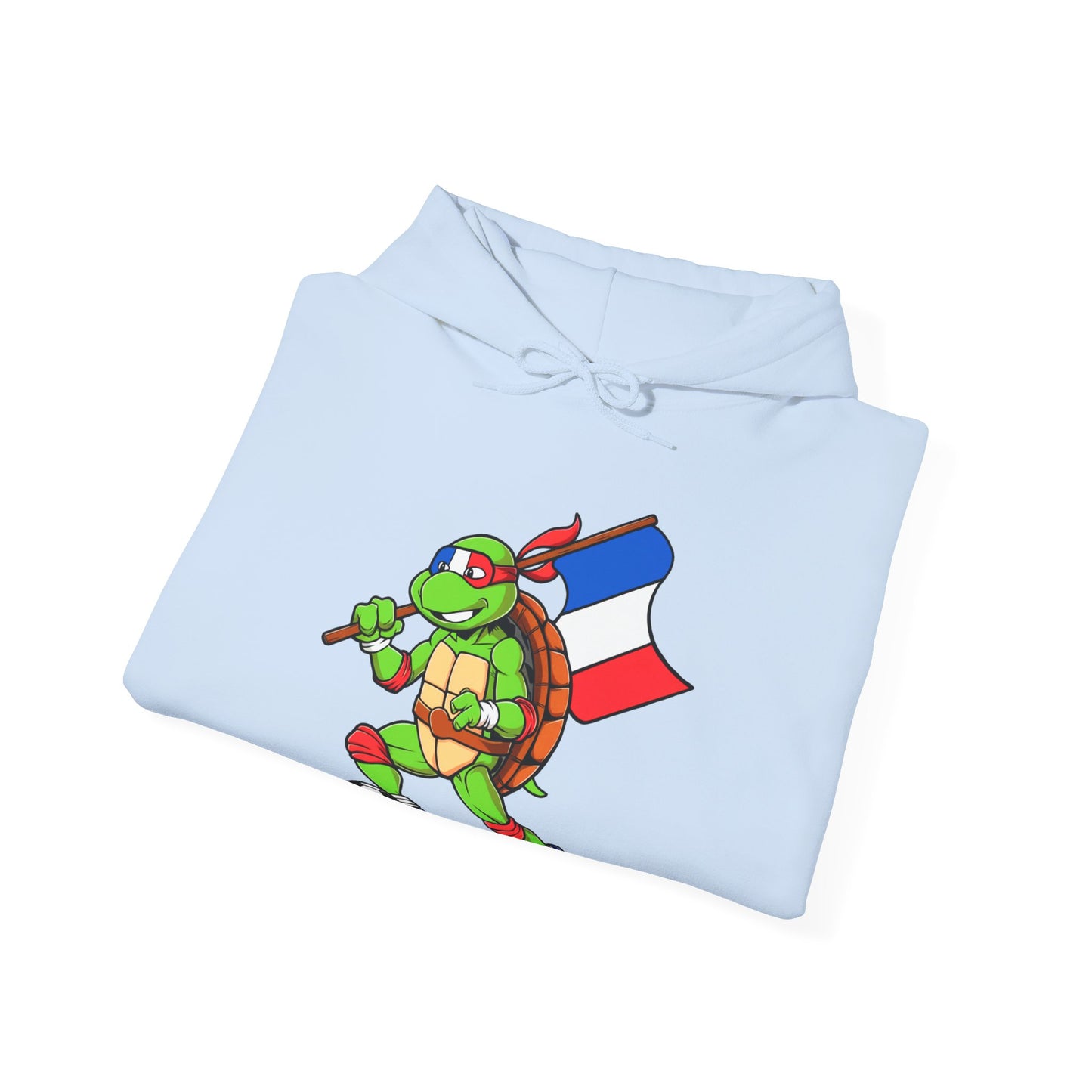 Kylian Mbappe Ninja Turtle Funny Soccer Euro 2024 France Football Unisex Heavy Blend Hooded Sweatshirt Hoodies Football Kylian Mbappe Ninja Turtles Real Madrid Printify