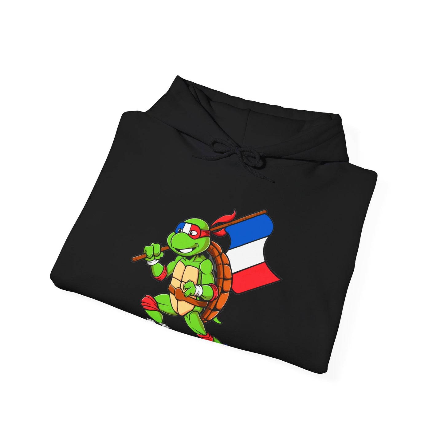 Kylian Mbappe Ninja Turtle Funny Soccer Euro 2024 France Football Unisex Heavy Blend Hooded Sweatshirt Hoodies Football Kylian Mbappe Ninja Turtles Real Madrid Printify