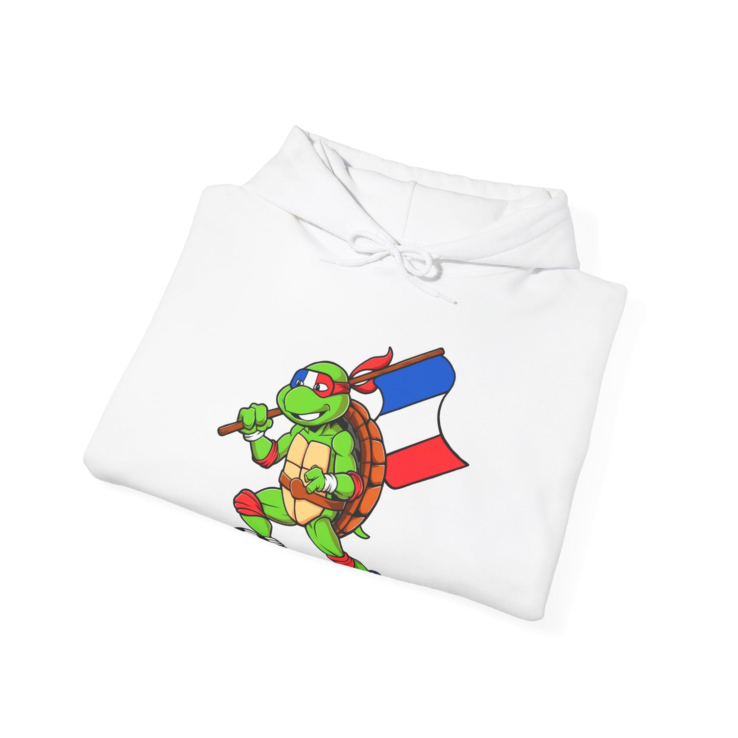 Kylian Mbappe Ninja Turtle Funny Soccer Euro 2024 France Football Unisex Heavy Blend Hooded Sweatshirt Hoodies Football Kylian Mbappe Ninja Turtles Real Madrid Printify