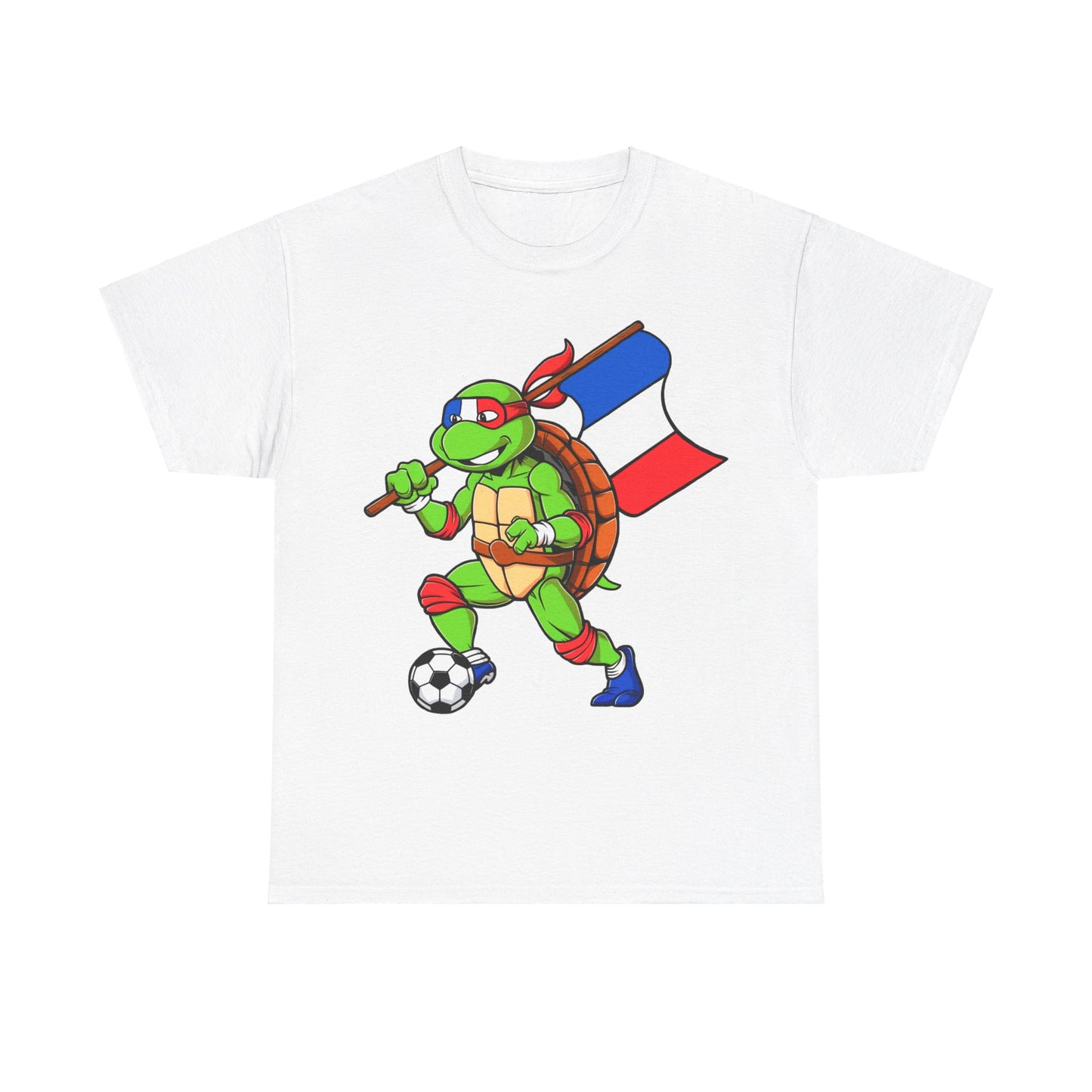 Kylian Mbappe Ninja Turtle Funny Soccer Euro 2024 France Football Unisex Heavy Cotton Tee T-shirts Football Kylian Mbappe Ninja Turtles Real Madrid Printify