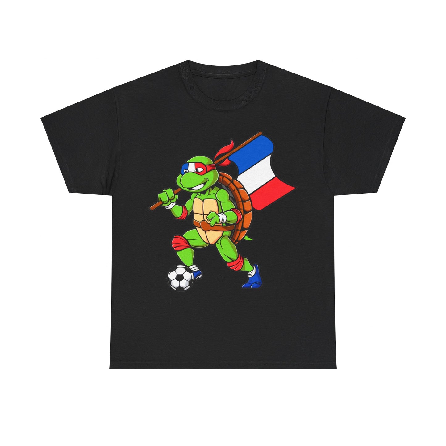 Kylian Mbappe Ninja Turtle Funny Soccer Euro 2024 France Football Unisex Heavy Cotton Tee T-shirts Football Kylian Mbappe Ninja Turtles Real Madrid Printify