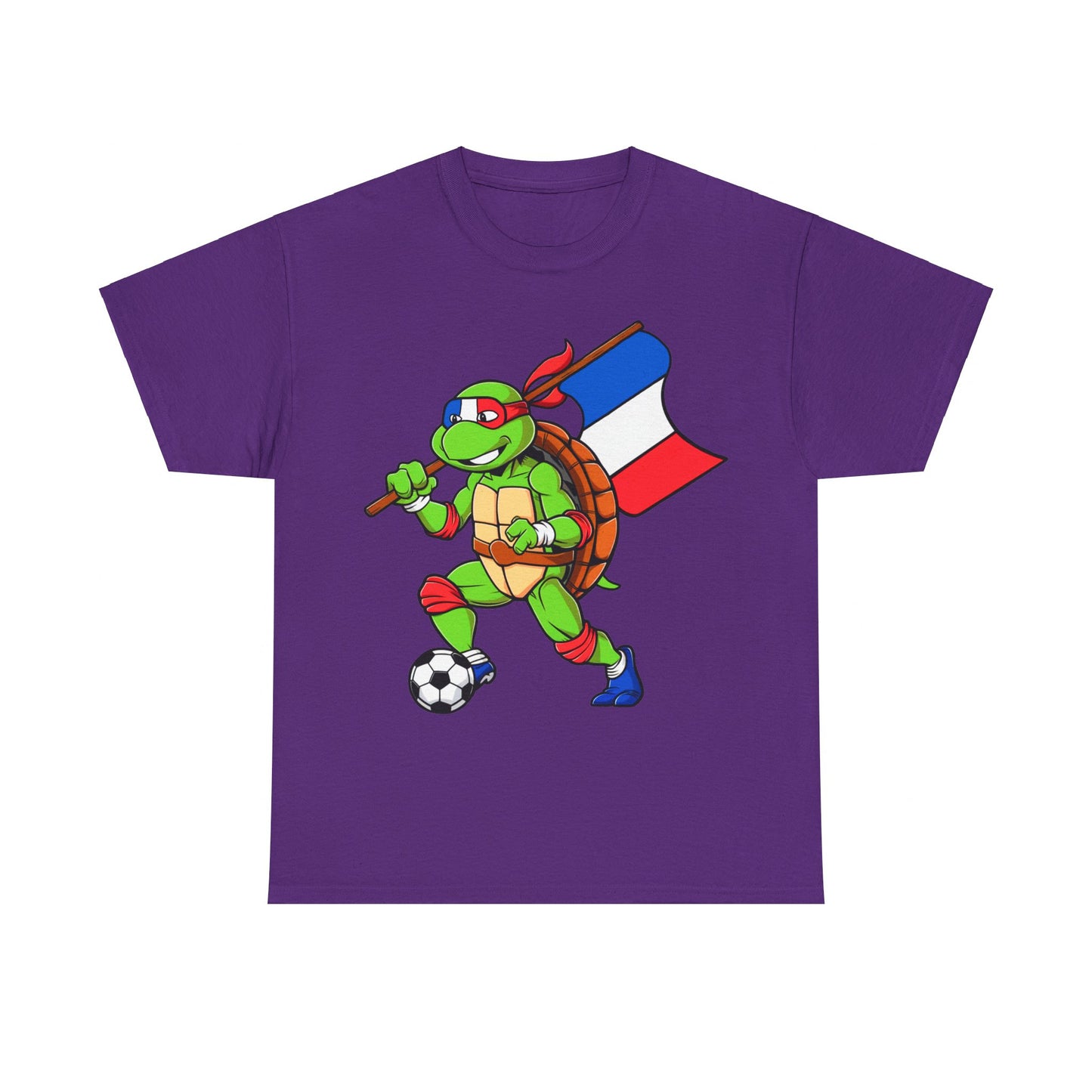 Kylian Mbappe Ninja Turtle Funny Soccer Euro 2024 France Football Unisex Heavy Cotton Tee T-shirts Football Kylian Mbappe Ninja Turtles Real Madrid Printify