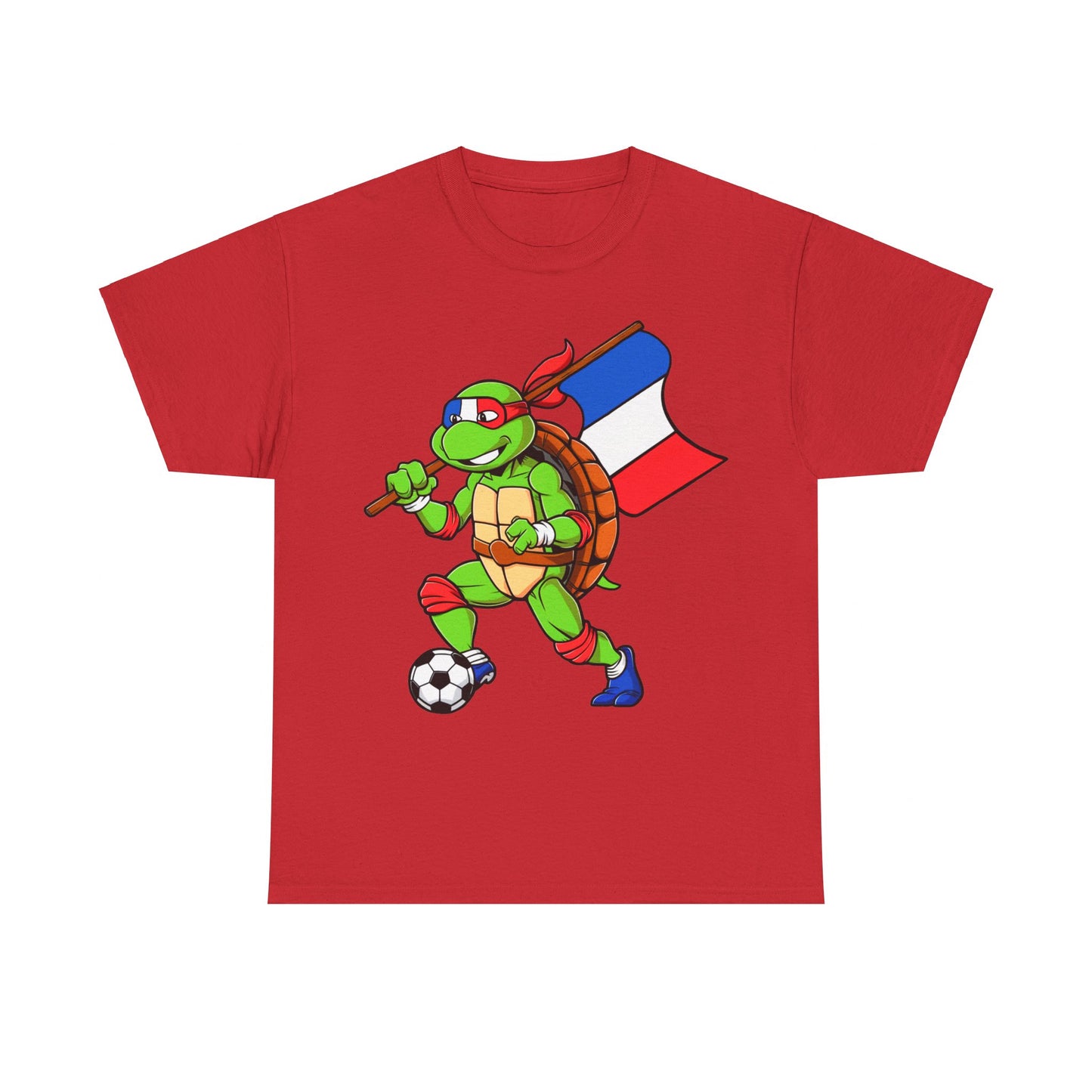 Kylian Mbappe Ninja Turtle Funny Soccer Euro 2024 France Football Unisex Heavy Cotton Tee T-shirts Football Kylian Mbappe Ninja Turtles Real Madrid Printify