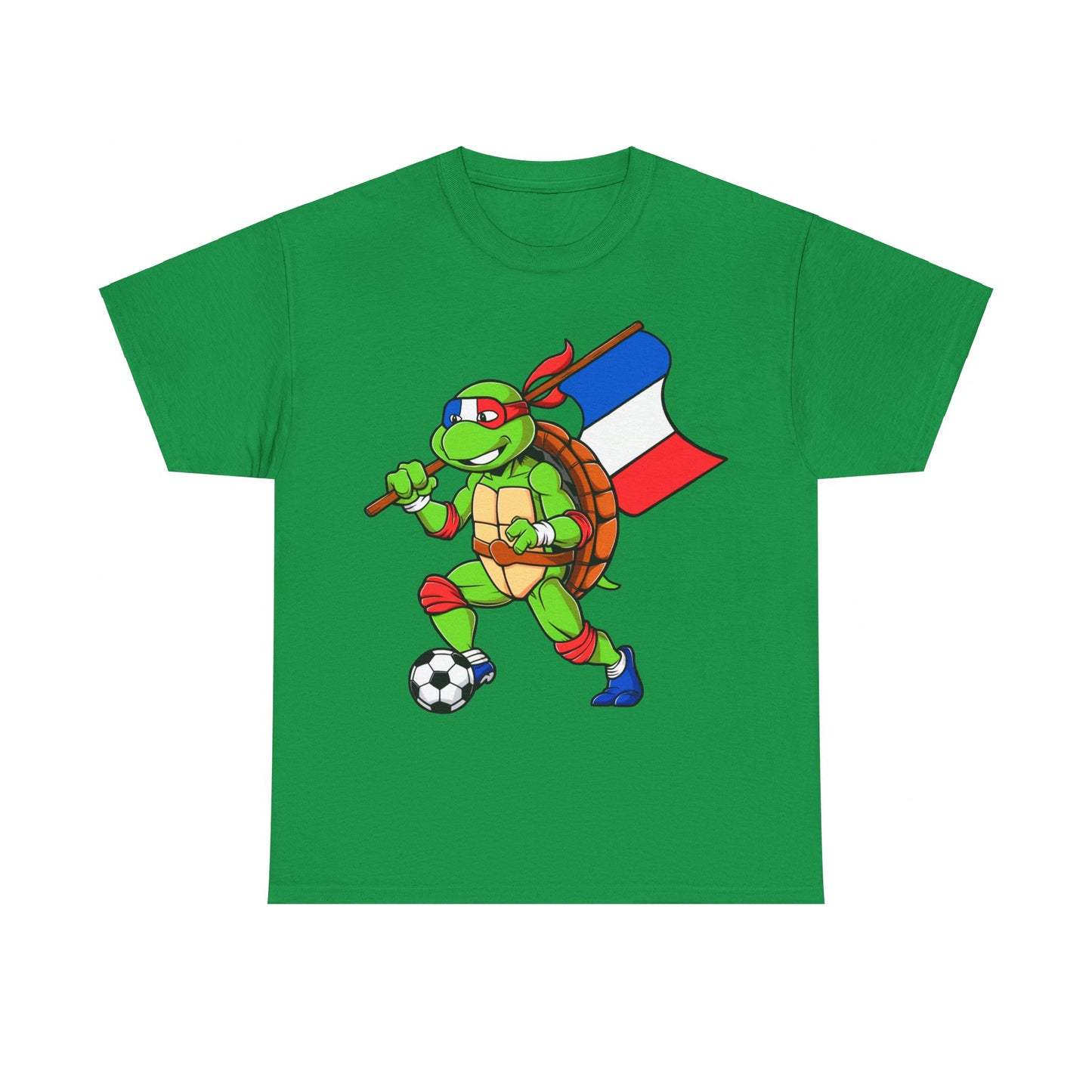 Kylian Mbappe Ninja Turtle Funny Soccer Euro 2024 France Football Unisex Heavy Cotton Tee T-shirts Football Kylian Mbappe Ninja Turtles Real Madrid Printify