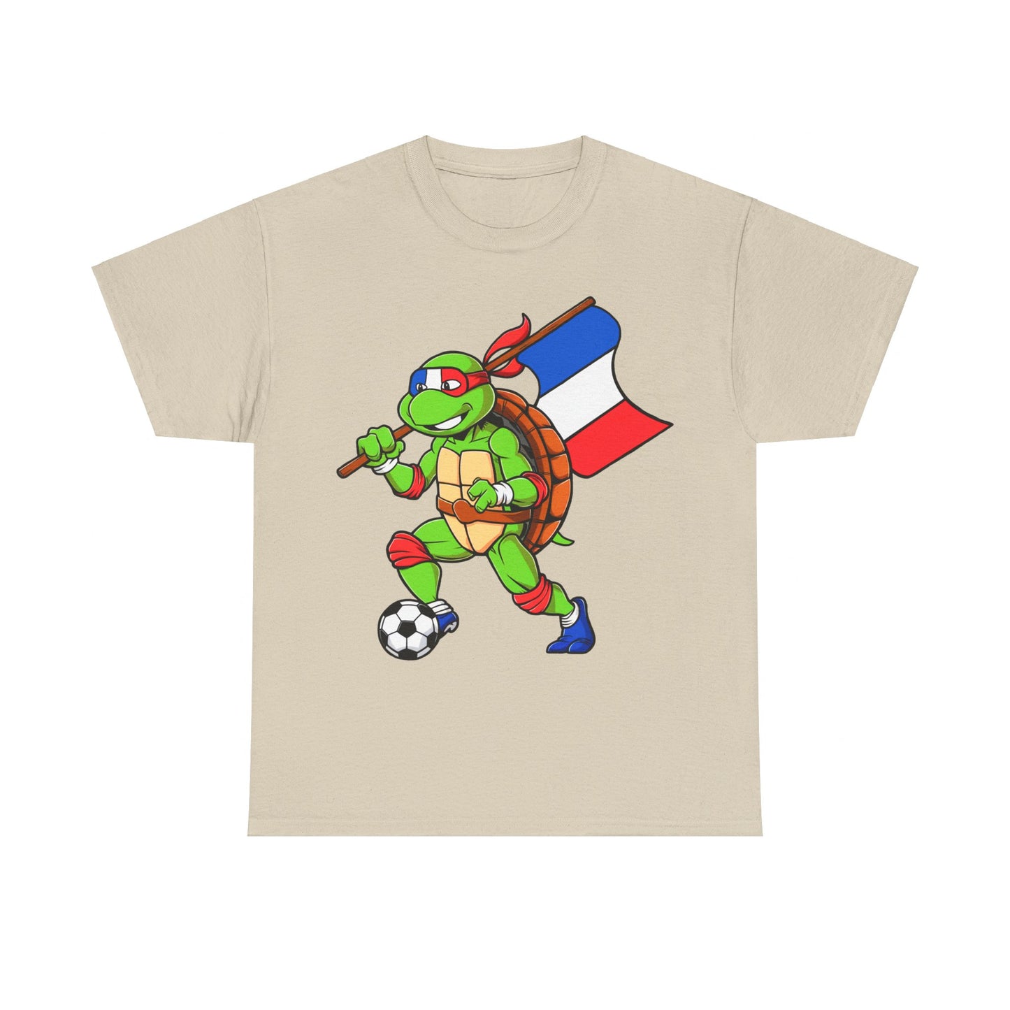 Kylian Mbappe Ninja Turtle Funny Soccer Euro 2024 France Football Unisex Heavy Cotton Tee T-shirts Football Kylian Mbappe Ninja Turtles Real Madrid Printify