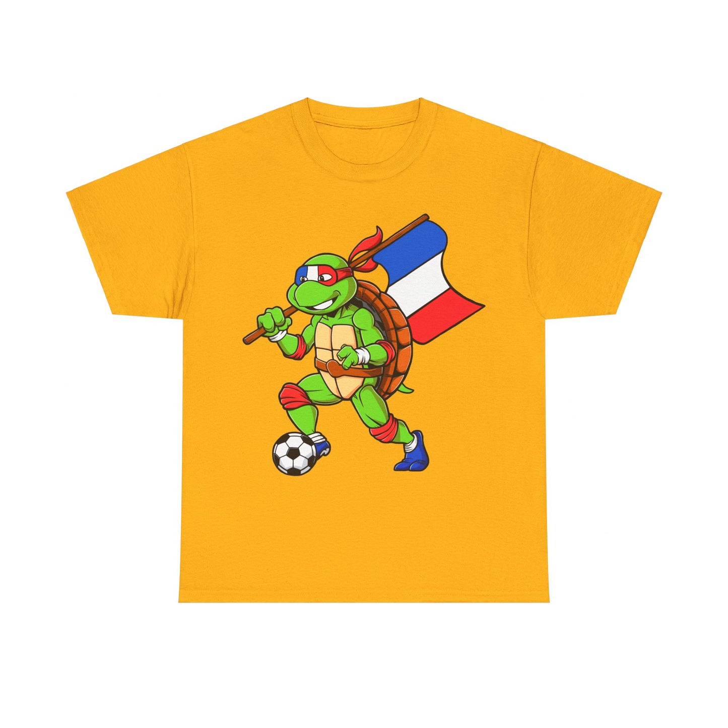 Kylian Mbappe Ninja Turtle Funny Soccer Euro 2024 France Football Unisex Heavy Cotton Tee T-shirts Football Kylian Mbappe Ninja Turtles Real Madrid Printify