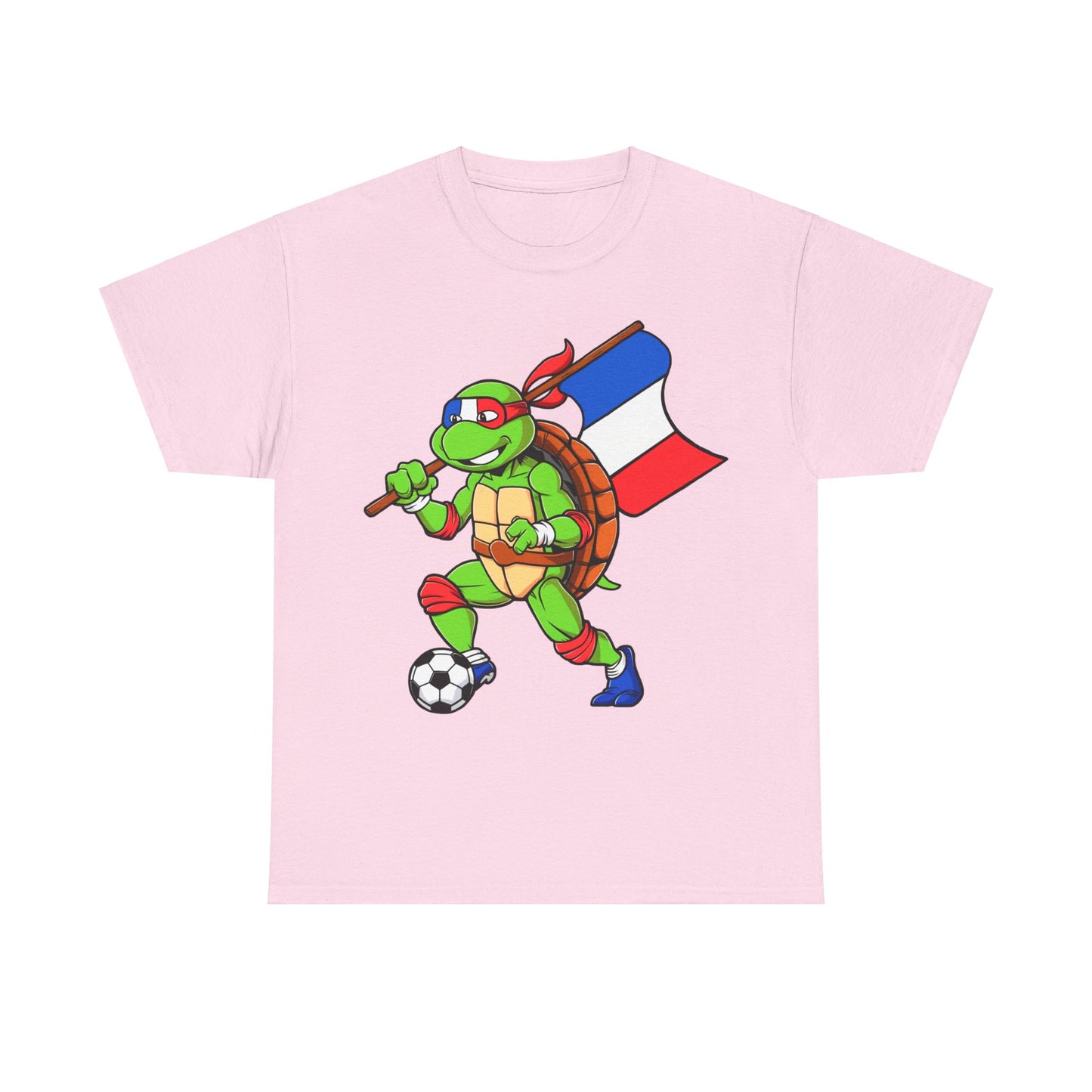 Kylian Mbappe Ninja Turtle Funny Soccer Euro 2024 France Football Unisex Heavy Cotton Tee T-shirts Football Kylian Mbappe Ninja Turtles Real Madrid Printify
