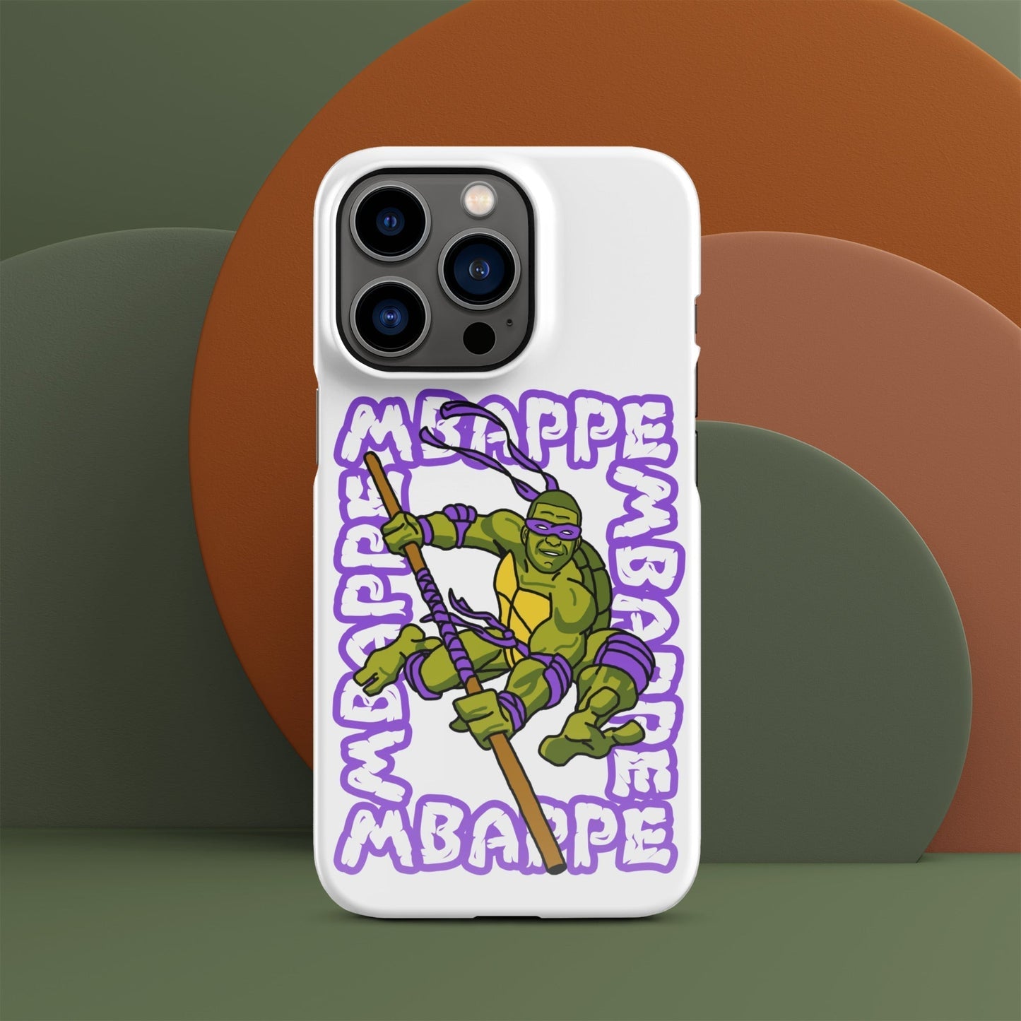 Kylian Mbappe Purple Ninja Turtle Donatello Snap case for iPhone® Glossy iPhone 13 Pro Mobile Phone Cases Football Kylian Mbappe Ninja Turtles PSG Real Madrid Next Cult Brand
