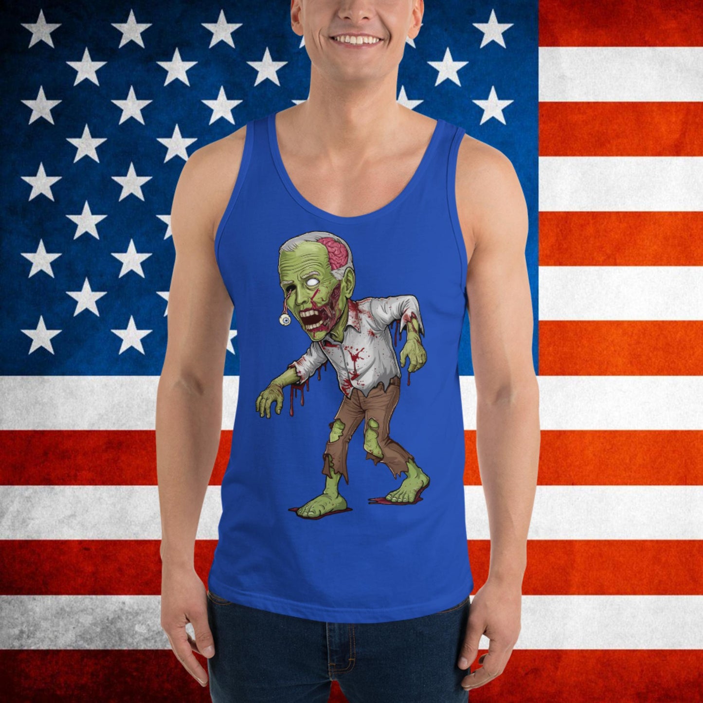 Men's Tank Top True Royal Tank Tops Joe Biden Politics TV Shows Walking Dead Zombie Next Cult Brand
