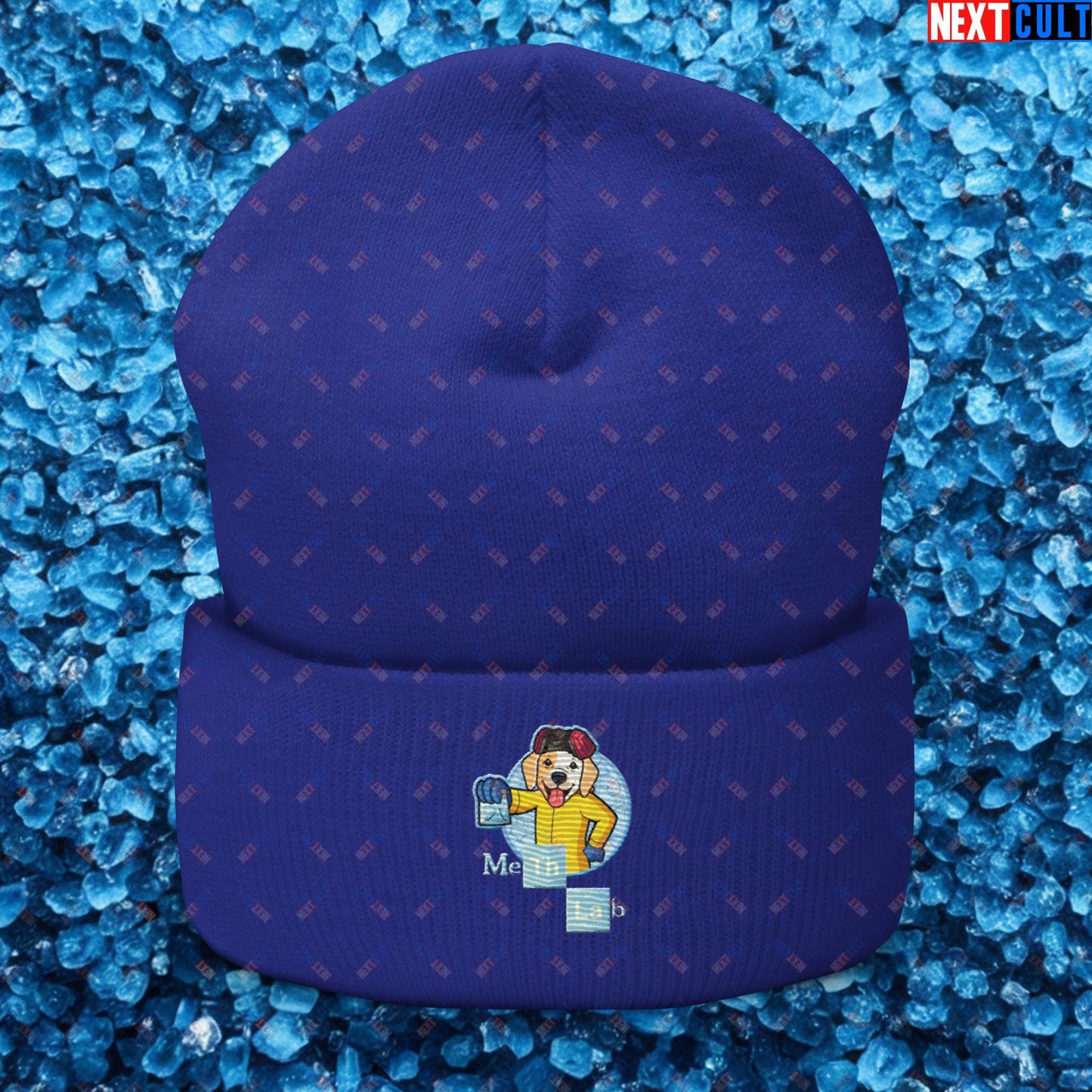 Meth Lab Breaking Bad Funny Labrador Retriever Dog Cuffed Beanie Royal Hats Breaking Bad Dogs TV Shows Next Cult Brand