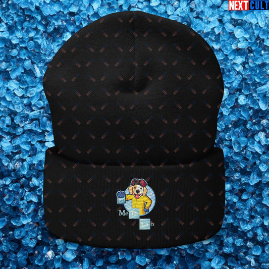 Meth Lab Breaking Bad Funny Labrador Retriever Dog Cuffed Beanie Black Hats Breaking Bad Dogs TV Shows Next Cult Brand
