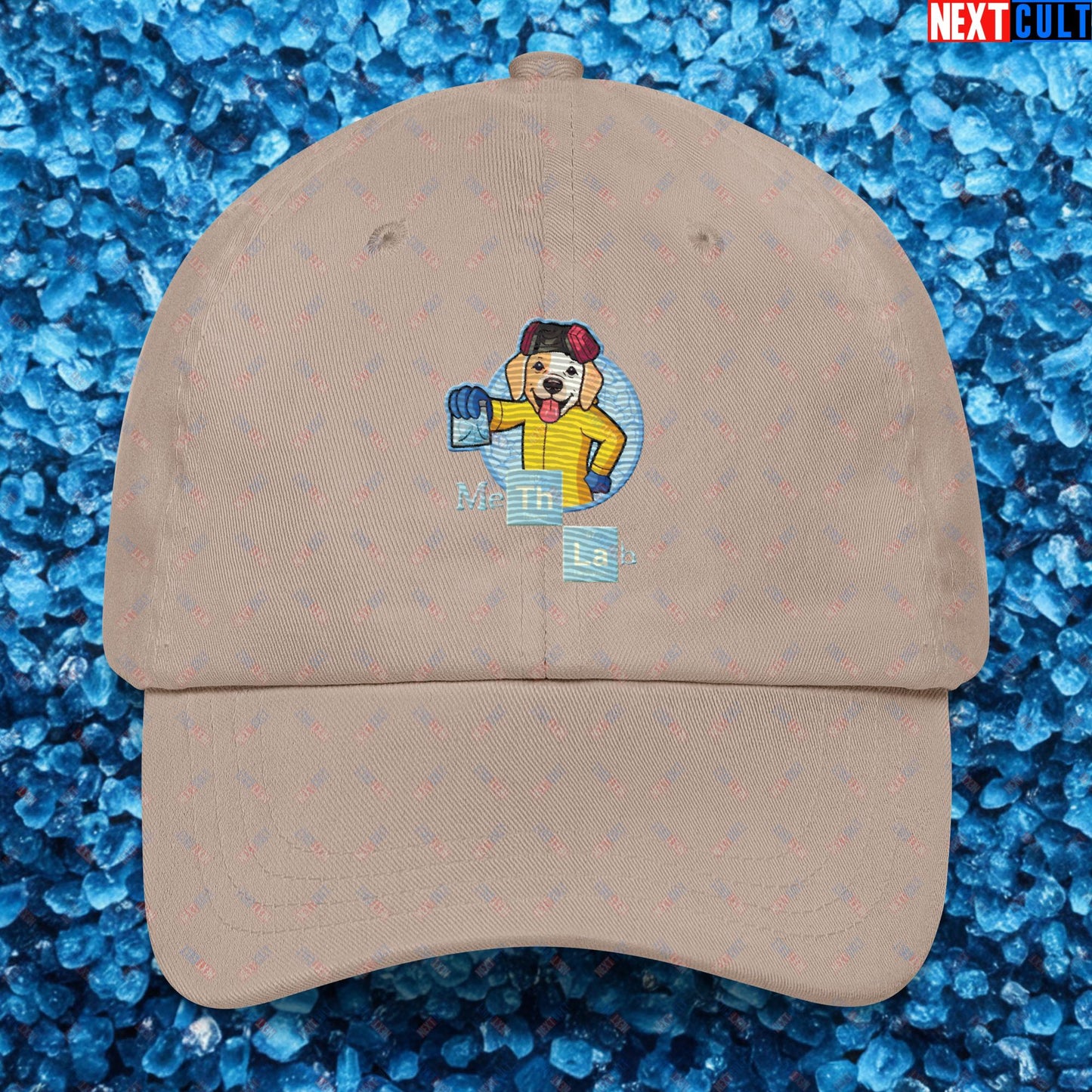 Meth Lab Breaking Bad Funny Labrador Retriever Dog Dad hat Stone Hats Breaking Bad Dogs TV Shows Next Cult Brand
