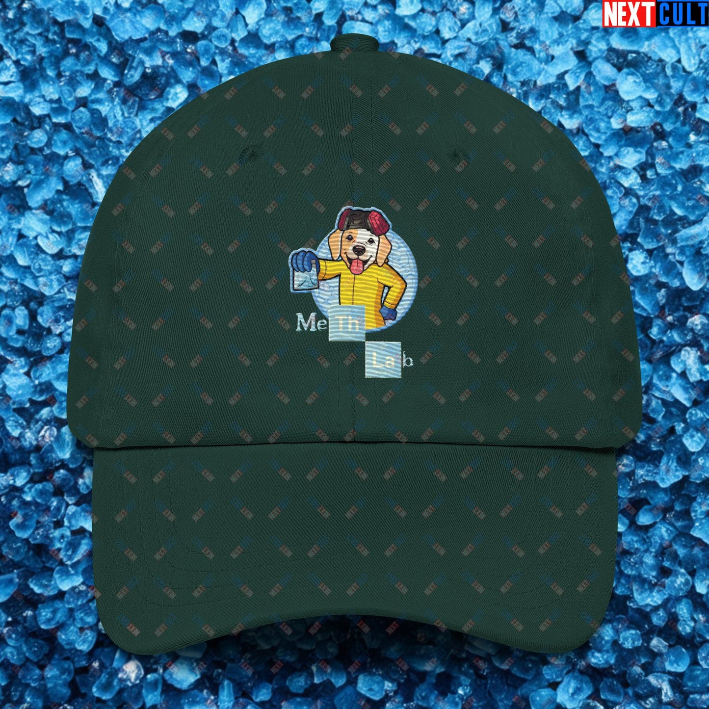 Meth Lab Breaking Bad Funny Labrador Retriever Dog Dad hat Spruce Hats Breaking Bad Dogs TV Shows Next Cult Brand