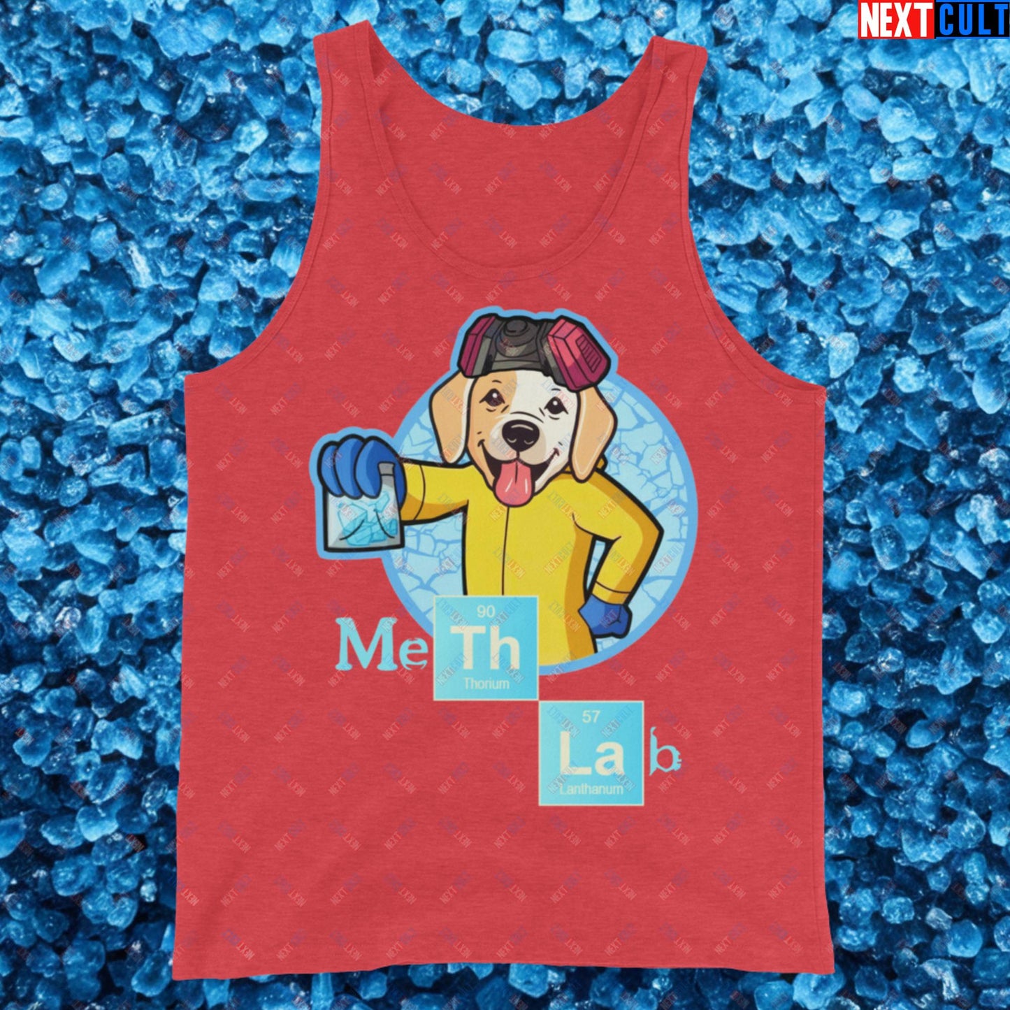 Meth Lab Breaking Bad Funny Labrador Retriever Dog Tank Top Red Triblend Tank Tops Breaking Bad Dogs TV Shows Next Cult Brand