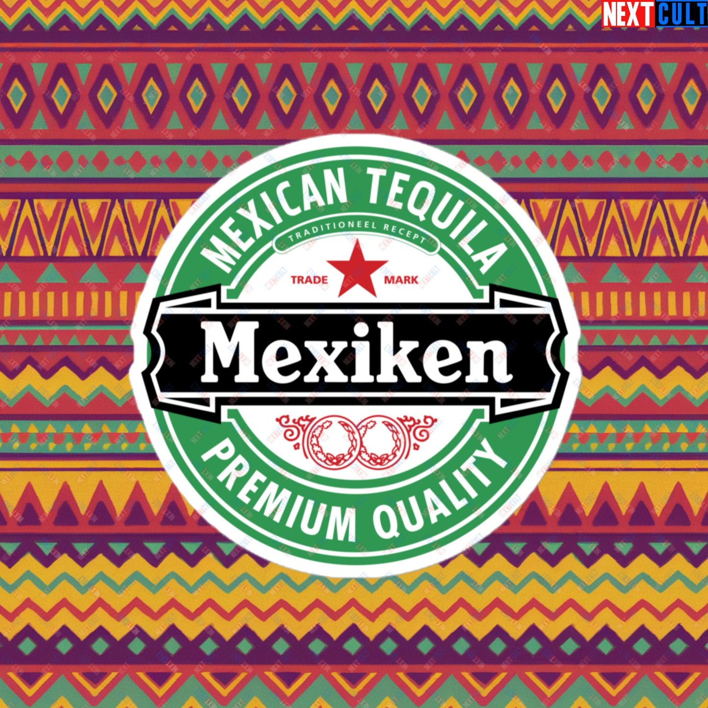 Mexiken Mexican Tequila Funny Heineken Beer Meme Bubble-free stickers 4″×4″ Stickers Mexico Next Cult Brand