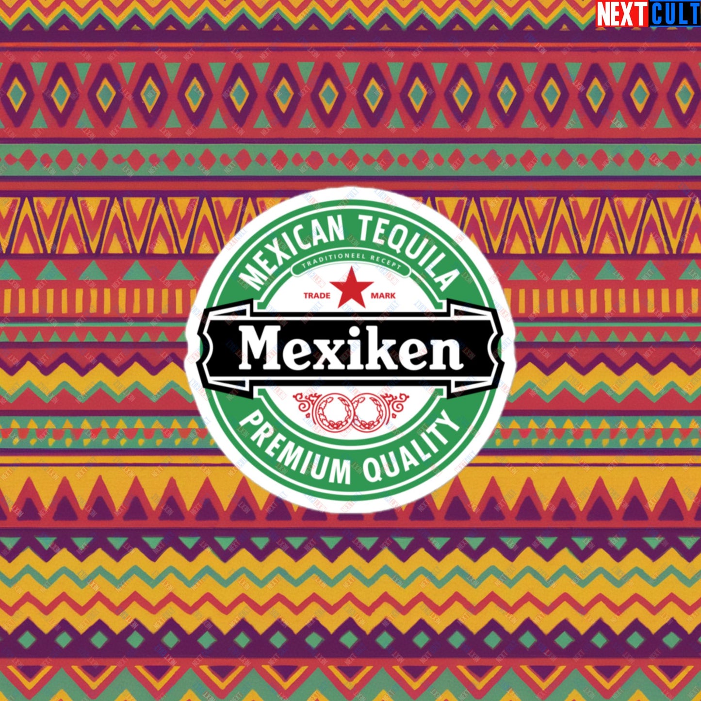 Mexiken Mexican Tequila Funny Heineken Beer Meme Bubble-free stickers 3″×3″ Stickers Mexico Next Cult Brand