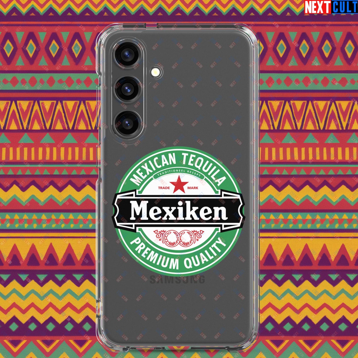 Mexiken Mexican Tequila Funny Heineken Beer Meme Clear Case for Samsung Samsung Galaxy S24 Plus Mobile Phone Cases Mexico Next Cult Brand