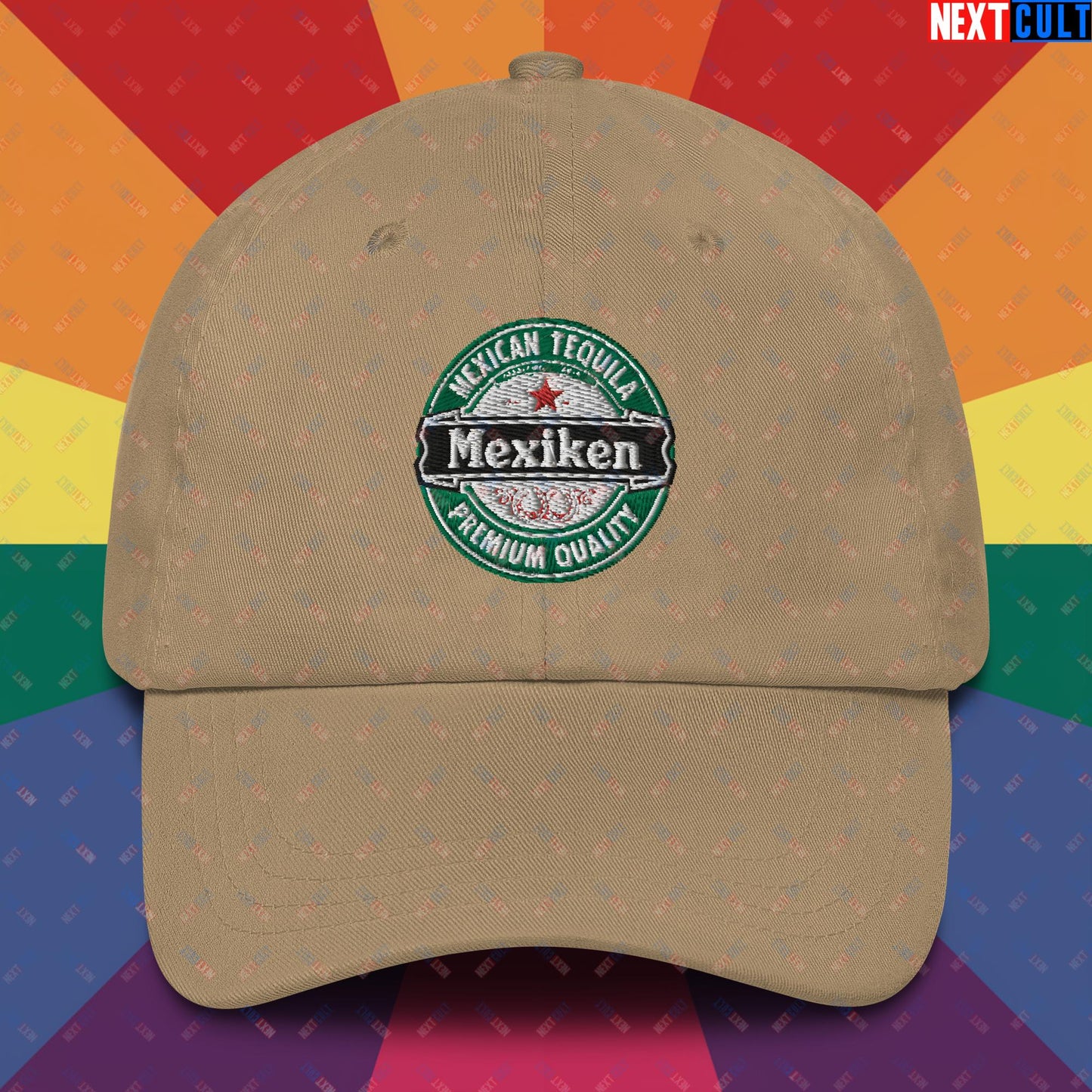 Mexiken Mexican Tequila Funny Heineken Beer Meme Dad hat Khaki Hats Mexico Next Cult Brand
