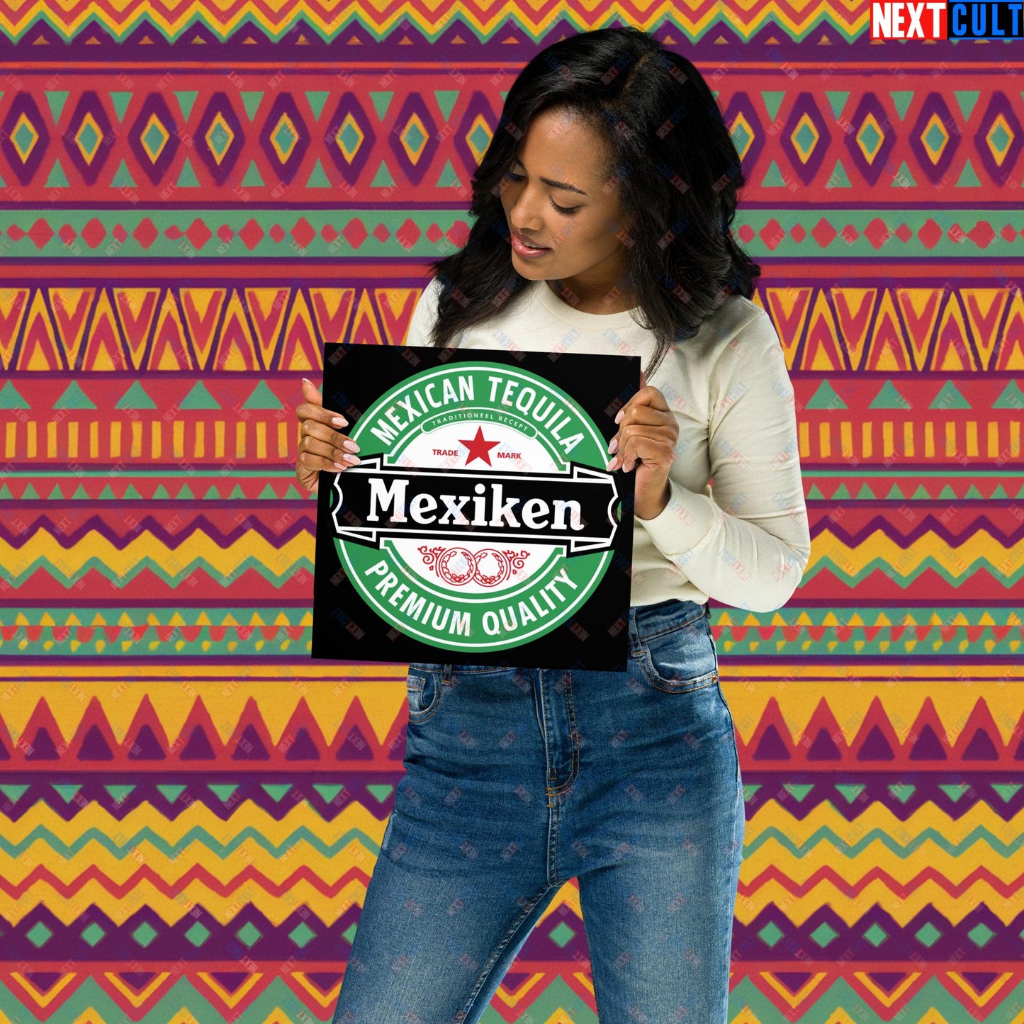 Mexiken Mexican Tequila Funny Heineken Beer Meme Poster 10″×10″ Posters Mexico Next Cult Brand