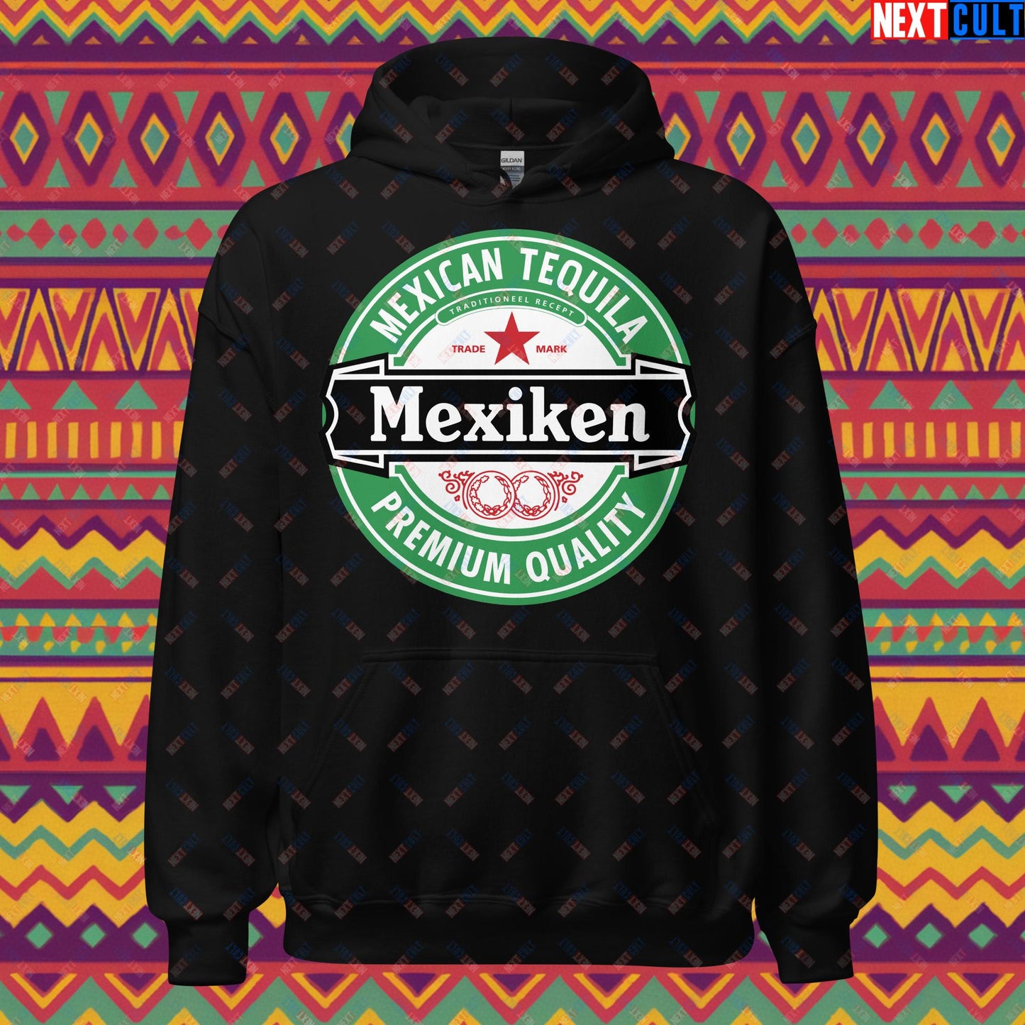 Mexiken Mexican Tequila Funny Heineken Beer Meme Unisex Hoodie Black Hoodies Mexico Next Cult Brand