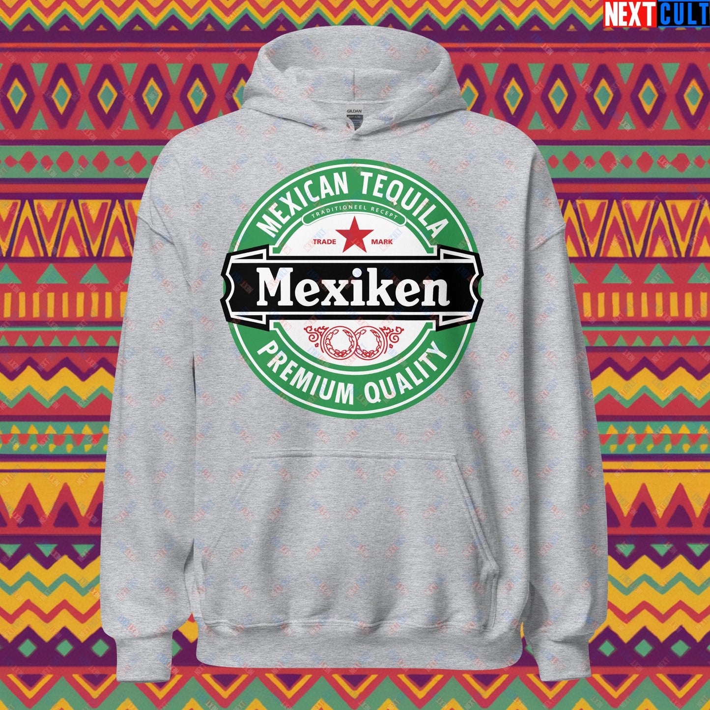 Mexiken Mexican Tequila Funny Heineken Beer Meme Unisex Hoodie Sport Grey Hoodies Mexico Next Cult Brand