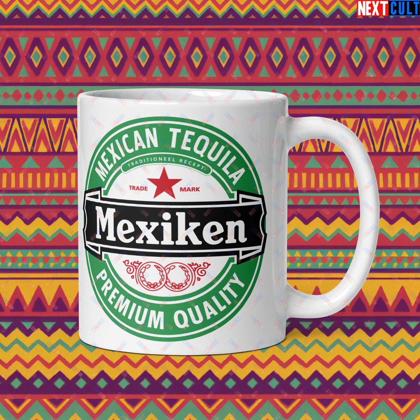 Mexiken Mexican Tequila Funny Heineken Beer Meme White glossy mug Default Title Mugs Mexico Next Cult Brand