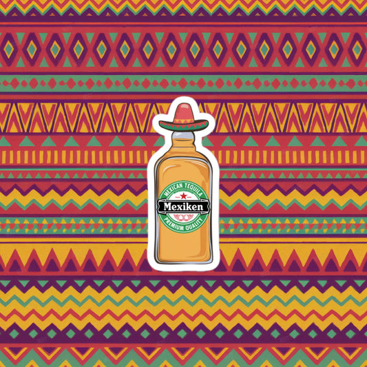 Mexiken Mexican Tequila Funny Heineken Beer Parody Bubble-free stickers 3″×3″ Stickers Mexico Next Cult Brand