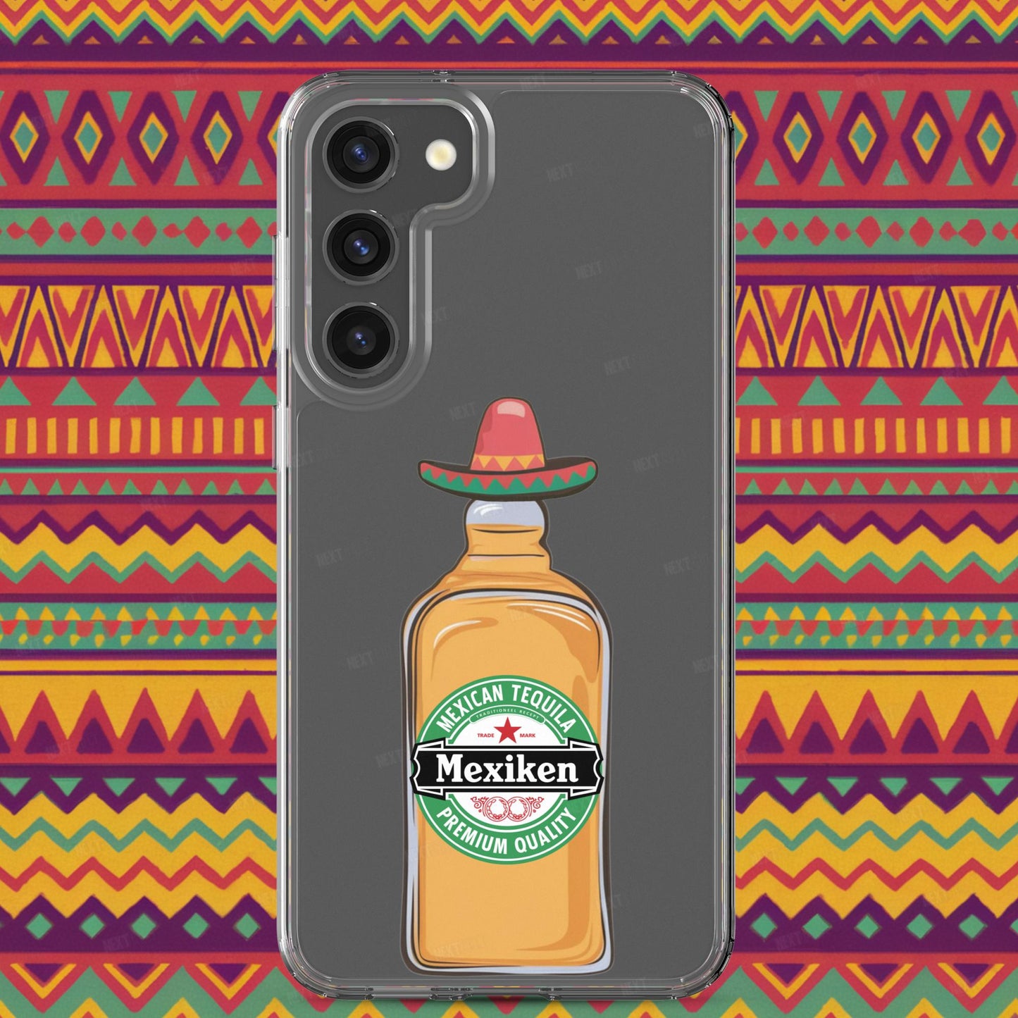 Mexiken Mexican Tequila Funny Heineken Beer Parody Clear Case for Samsung Samsung Galaxy S23 Plus Mobile Phone Cases Mexico Next Cult Brand