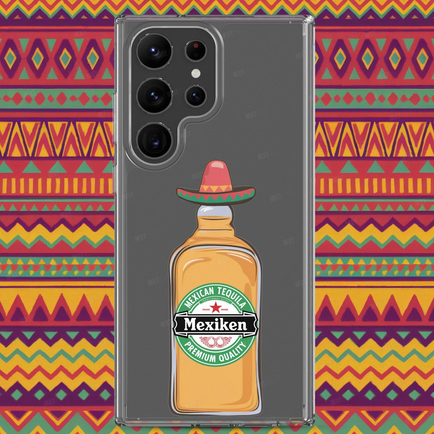Mexiken Mexican Tequila Funny Heineken Beer Parody Clear Case for Samsung Samsung Galaxy S23 Ultra Mobile Phone Cases Mexico Next Cult Brand