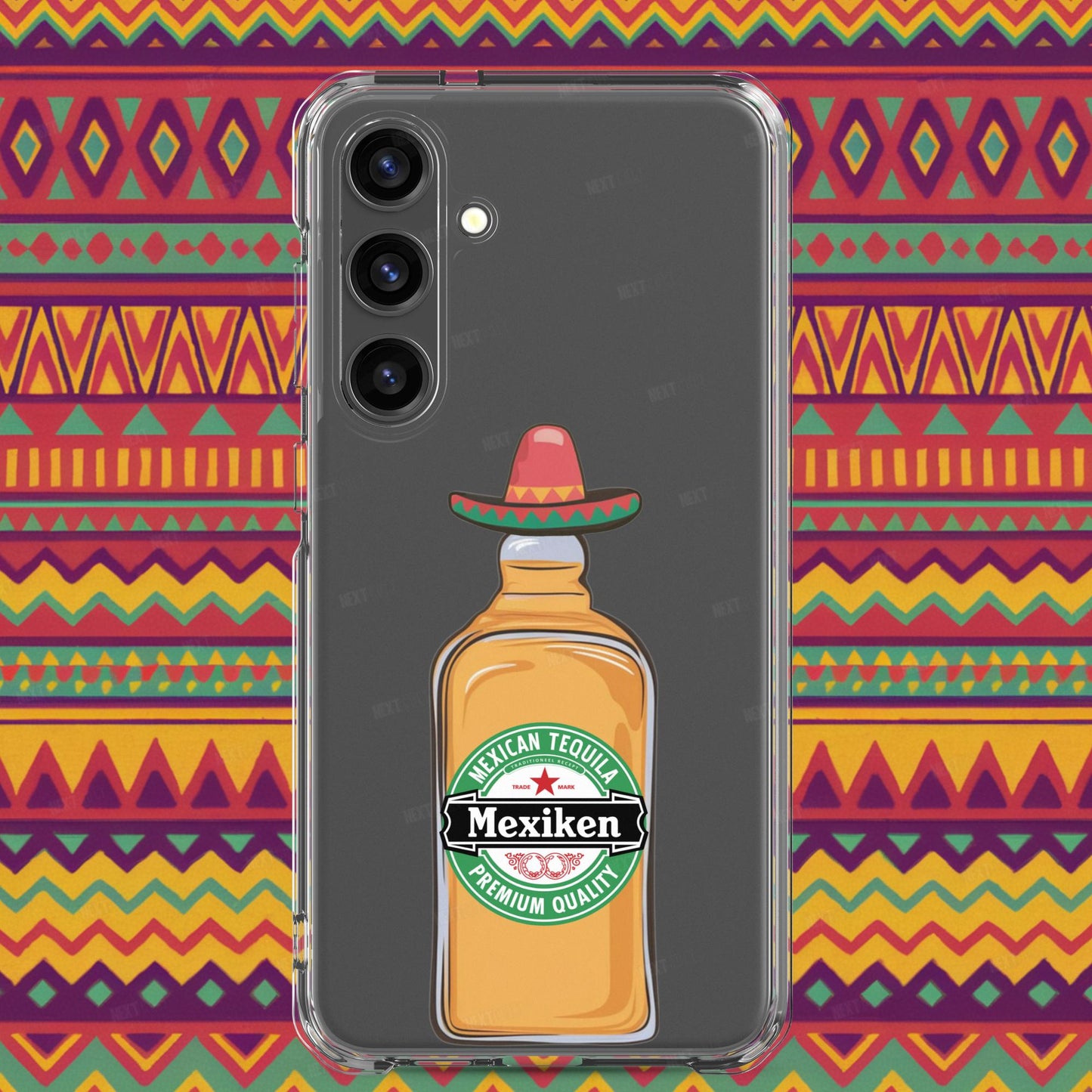 Mexiken Mexican Tequila Funny Heineken Beer Parody Clear Case for Samsung Samsung Galaxy S24 Plus Mobile Phone Cases Mexico Next Cult Brand