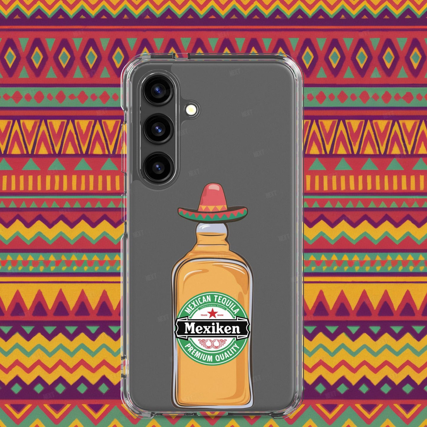 Mexiken Mexican Tequila Funny Heineken Beer Parody Clear Case for Samsung Samsung Galaxy S24 Mobile Phone Cases Mexico Next Cult Brand