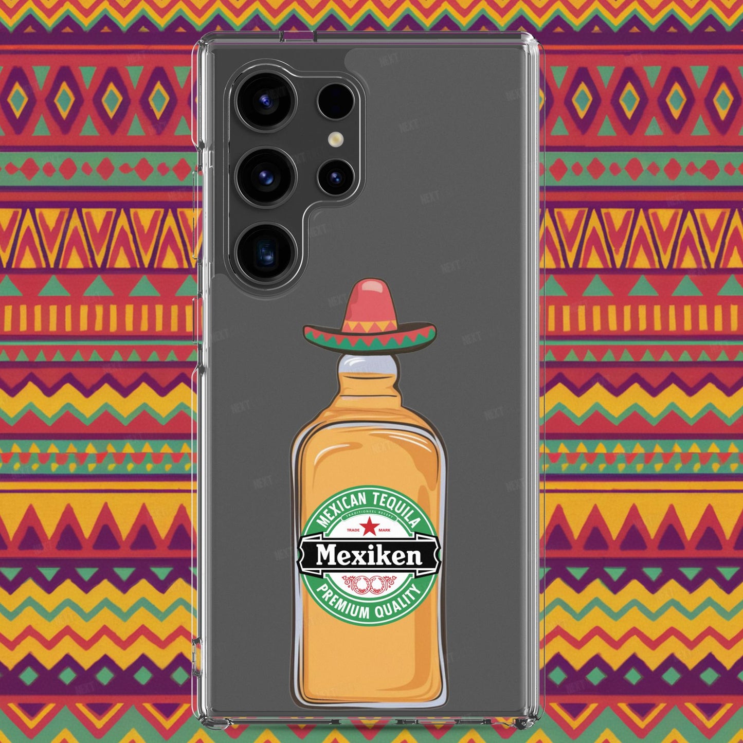 Mexiken Mexican Tequila Funny Heineken Beer Parody Clear Case for Samsung Samsung Galaxy S24 Ultra Mobile Phone Cases Mexico Next Cult Brand