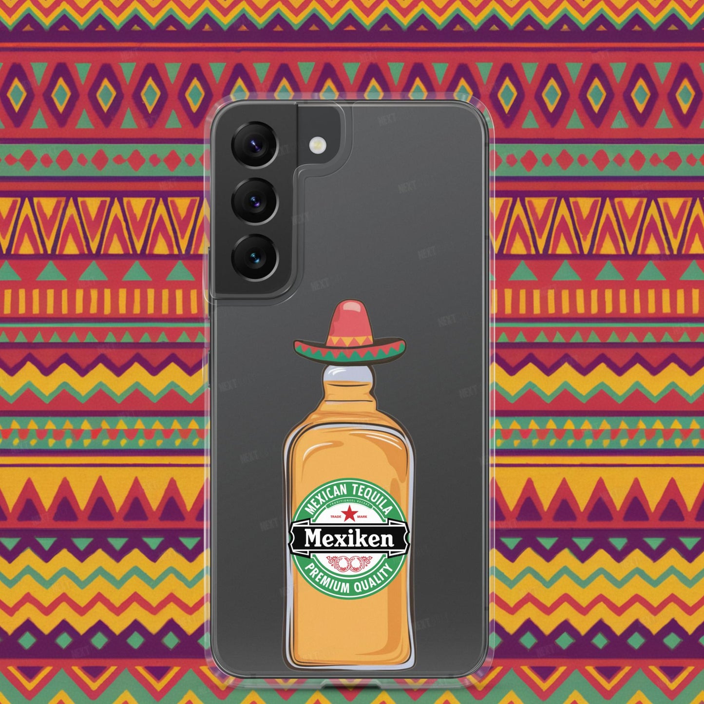 Mexiken Mexican Tequila Funny Heineken Beer Parody Clear Case for Samsung Samsung Galaxy S22 Mobile Phone Cases Mexico Next Cult Brand