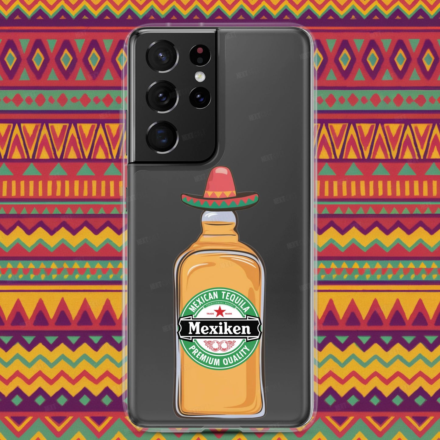 Mexiken Mexican Tequila Funny Heineken Beer Parody Clear Case for Samsung Samsung Galaxy S21 Ultra Mobile Phone Cases Mexico Next Cult Brand