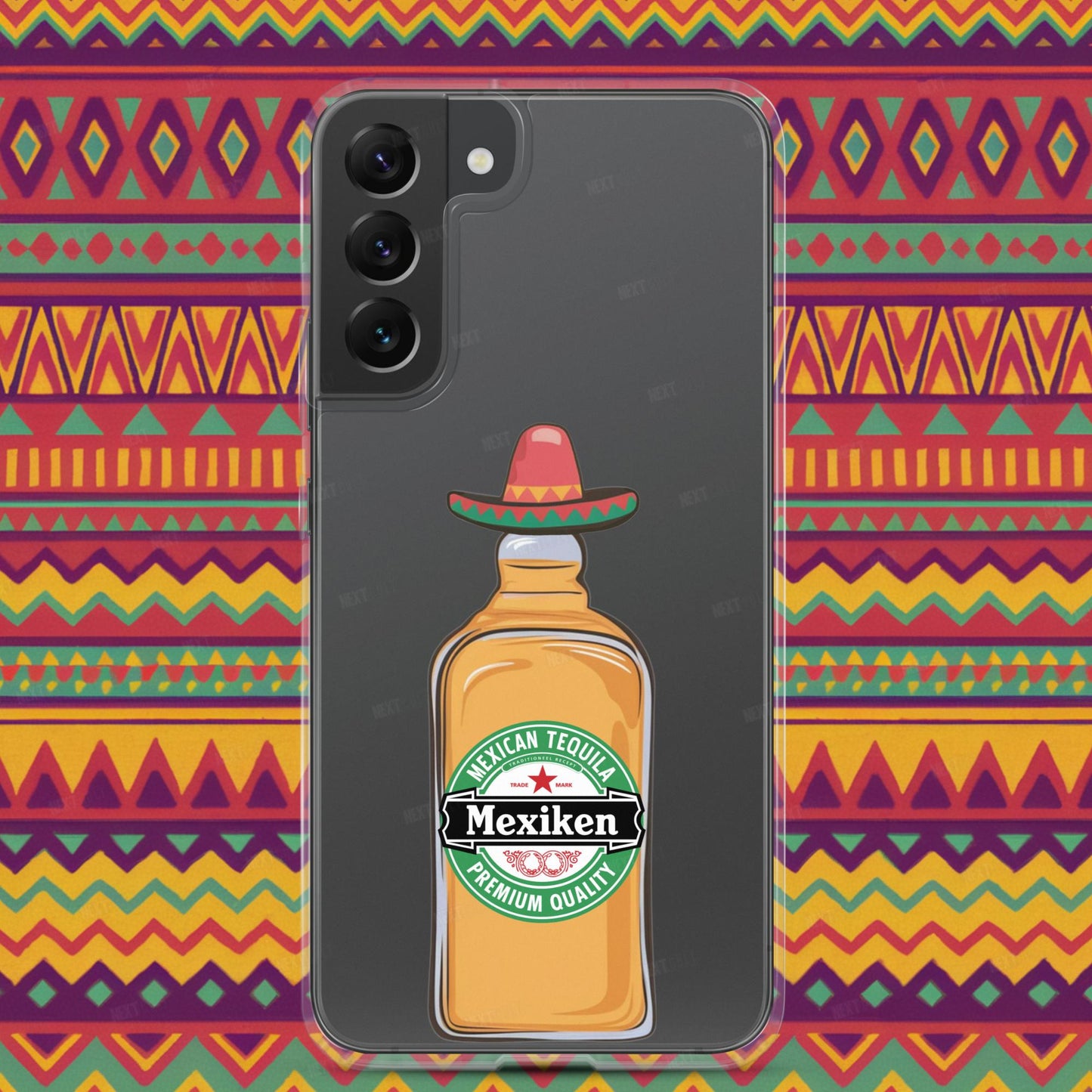 Mexiken Mexican Tequila Funny Heineken Beer Parody Clear Case for Samsung Samsung Galaxy S22 Plus Mobile Phone Cases Mexico Next Cult Brand