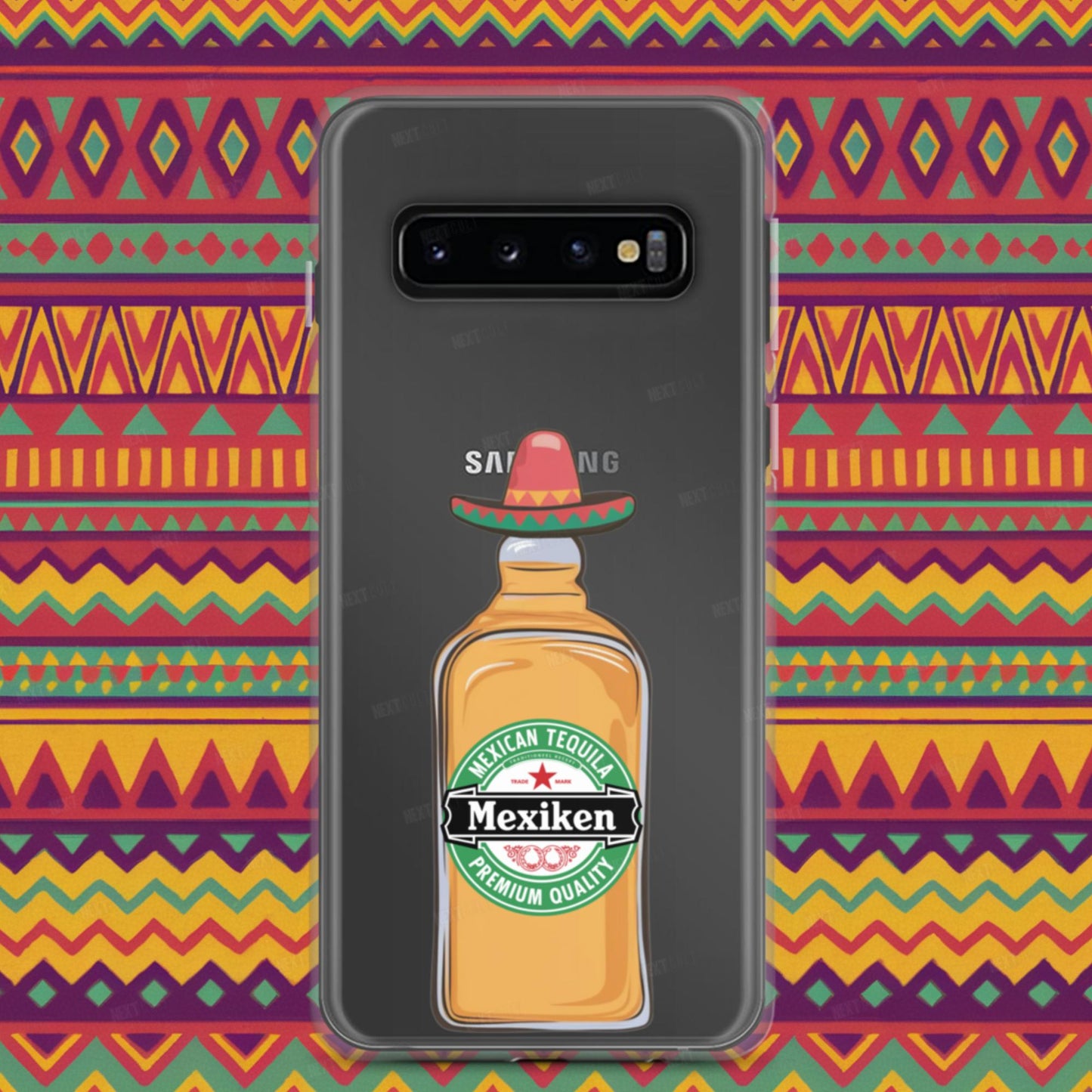 Mexiken Mexican Tequila Funny Heineken Beer Parody Clear Case for Samsung Samsung Galaxy S10 Mobile Phone Cases Mexico Next Cult Brand