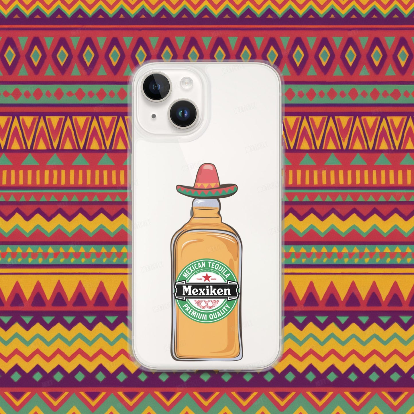 Mexiken Mexican Tequila Funny Heineken Beer Parody Clear Case for iPhone iPhone 14 Mobile Phone Cases Mexico Next Cult Brand