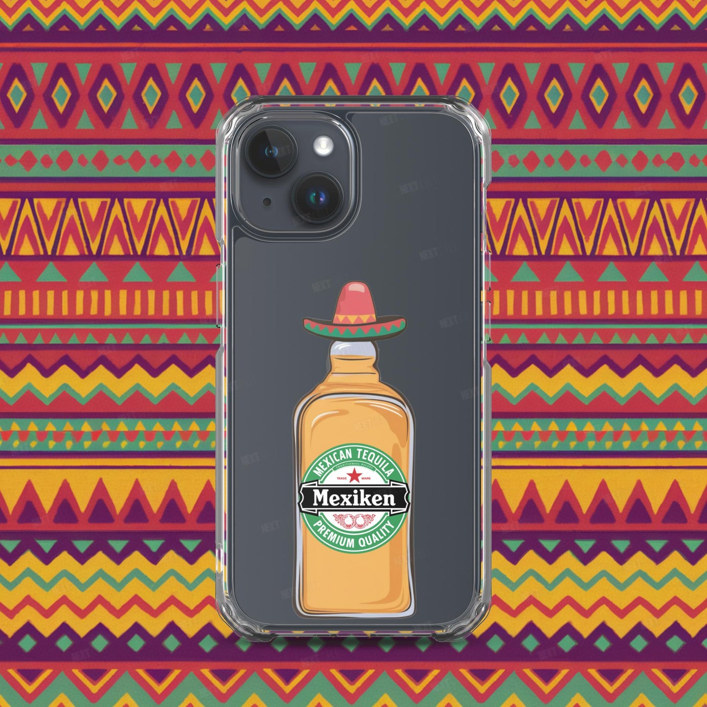 Mexiken Mexican Tequila Funny Heineken Beer Parody Clear Case for iPhone iPhone 15 Mobile Phone Cases Mexico Next Cult Brand