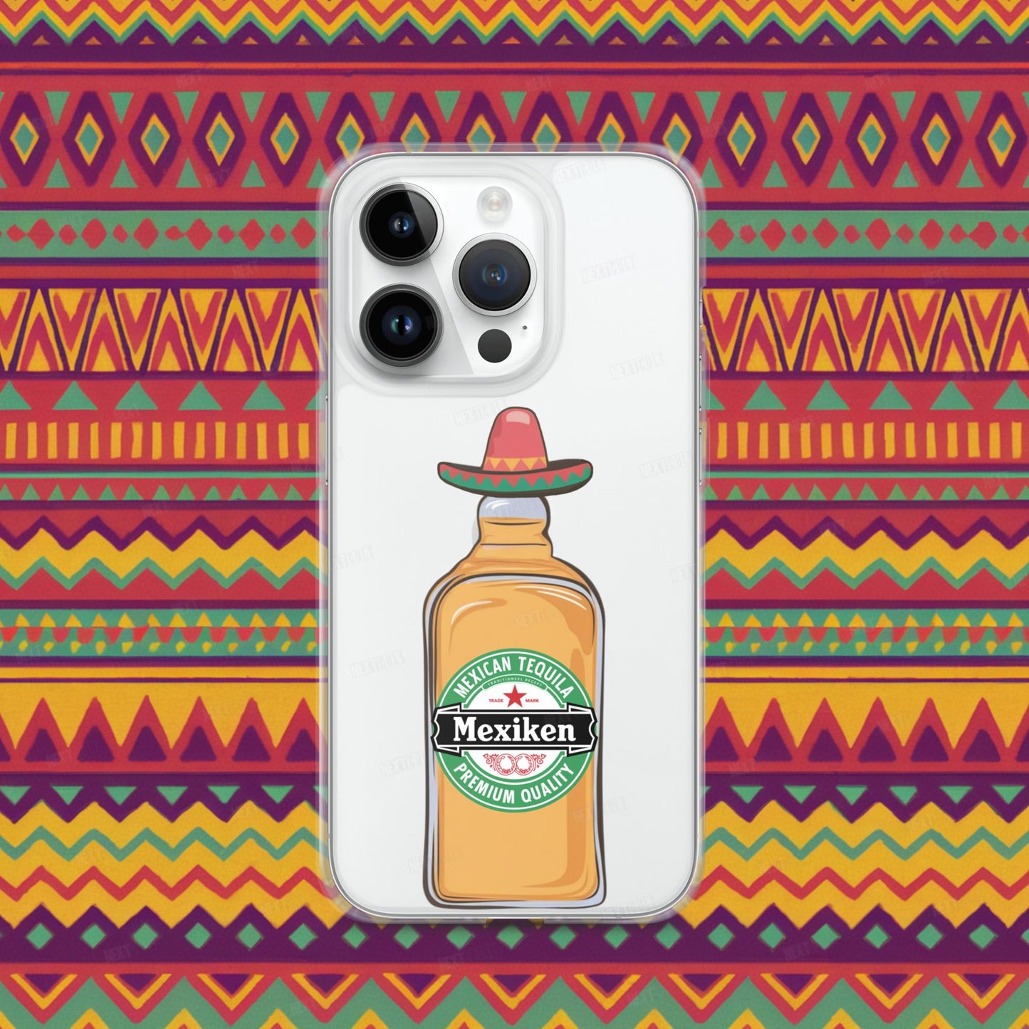 Mexiken Mexican Tequila Funny Heineken Beer Parody Clear Case for iPhone iPhone 14 Pro Mobile Phone Cases Mexico Next Cult Brand