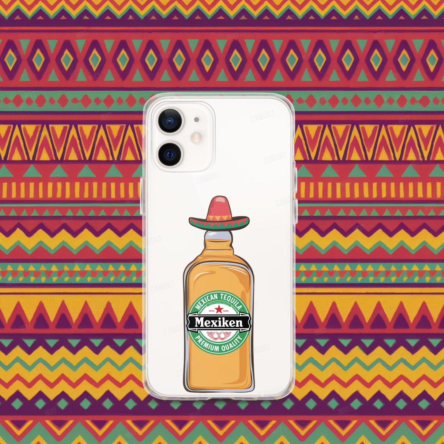 Mexiken Mexican Tequila Funny Heineken Beer Parody Clear Case for iPhone iPhone 12 mini Mobile Phone Cases Mexico Next Cult Brand