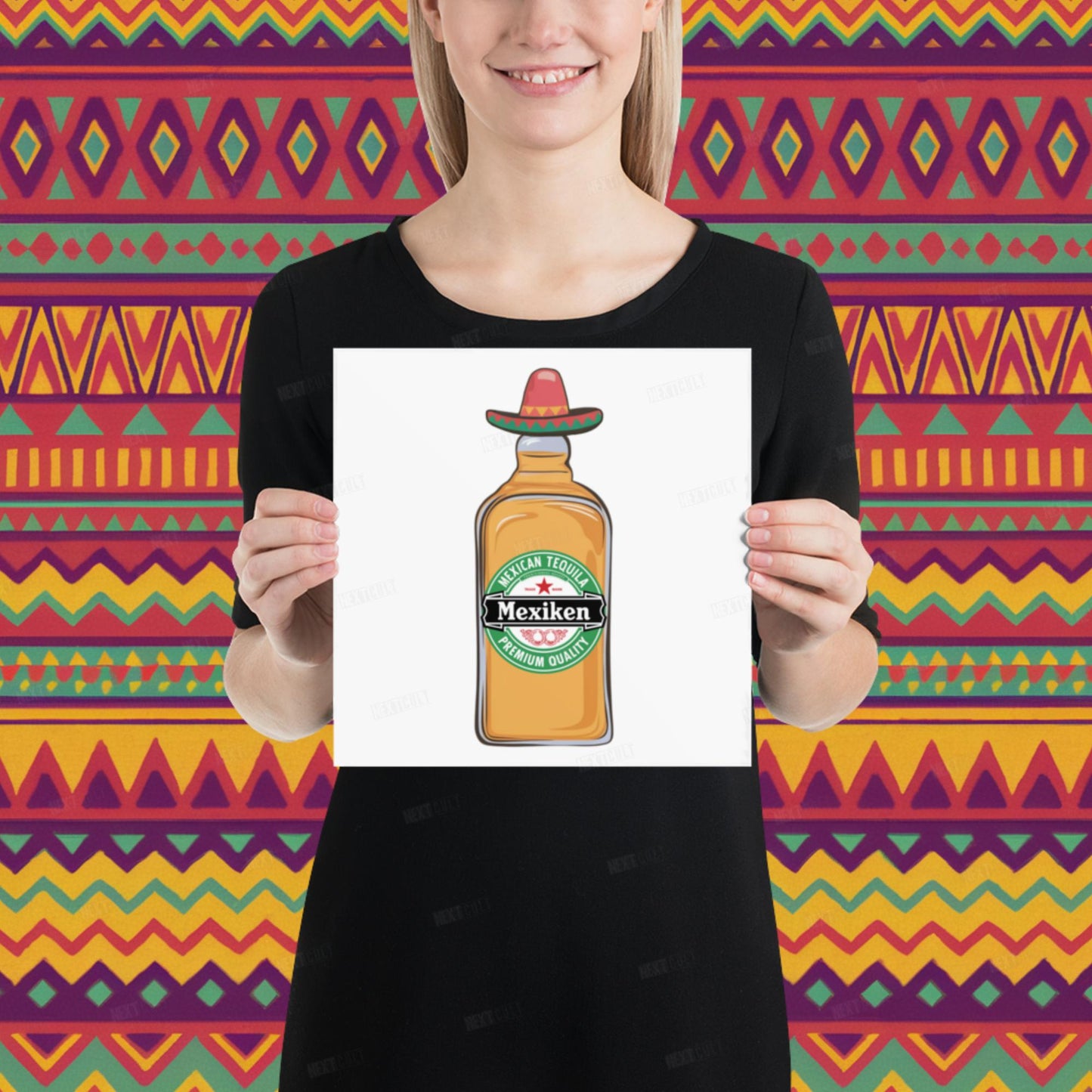 Mexiken Mexican Tequila Funny Heineken Beer Parody Poster 10″×10″ Posters Mexico Next Cult Brand