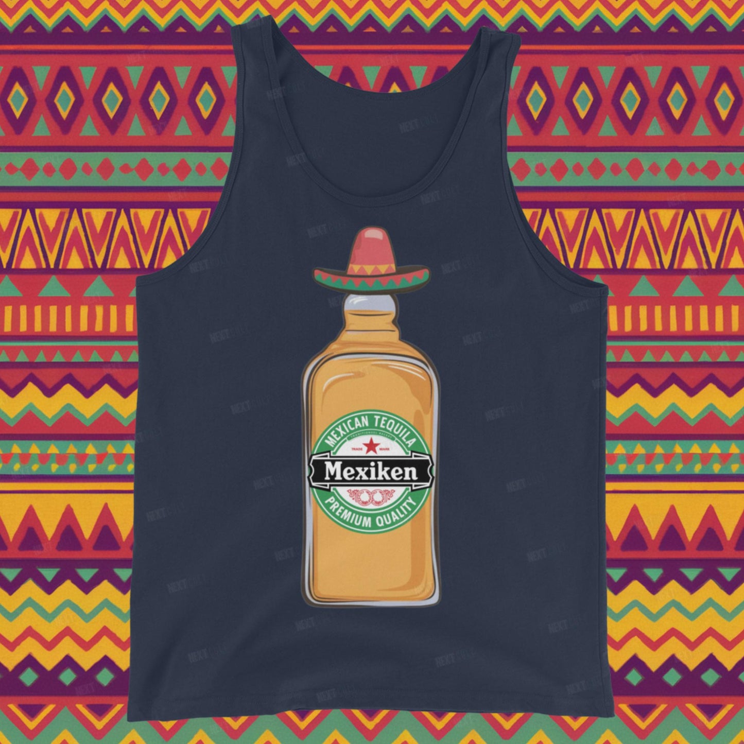 Mexiken Mexican Tequila Funny Heineken Beer Parody Tank Top Navy Tank Tops Mexico Next Cult Brand