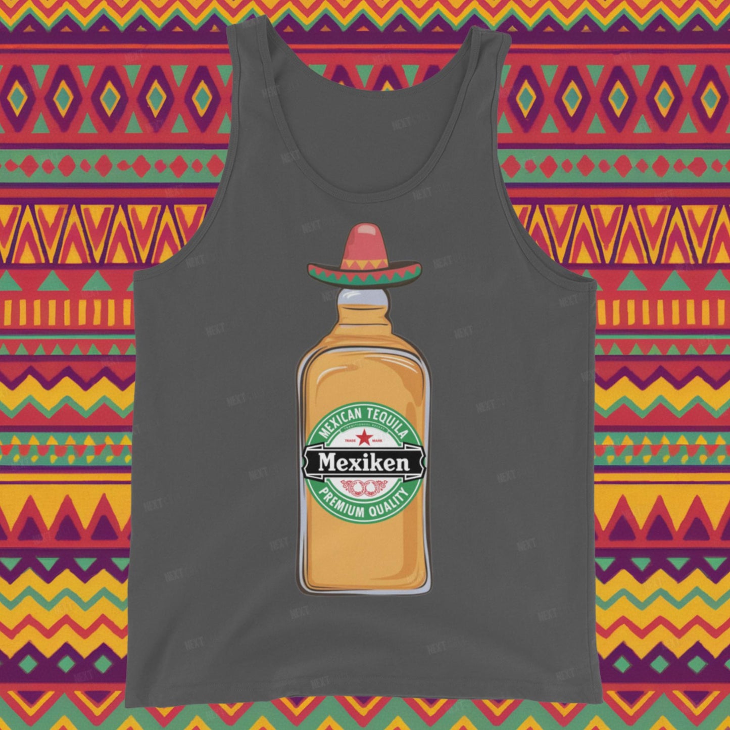 Mexiken Mexican Tequila Funny Heineken Beer Parody Tank Top Asphalt Tank Tops Mexico Next Cult Brand