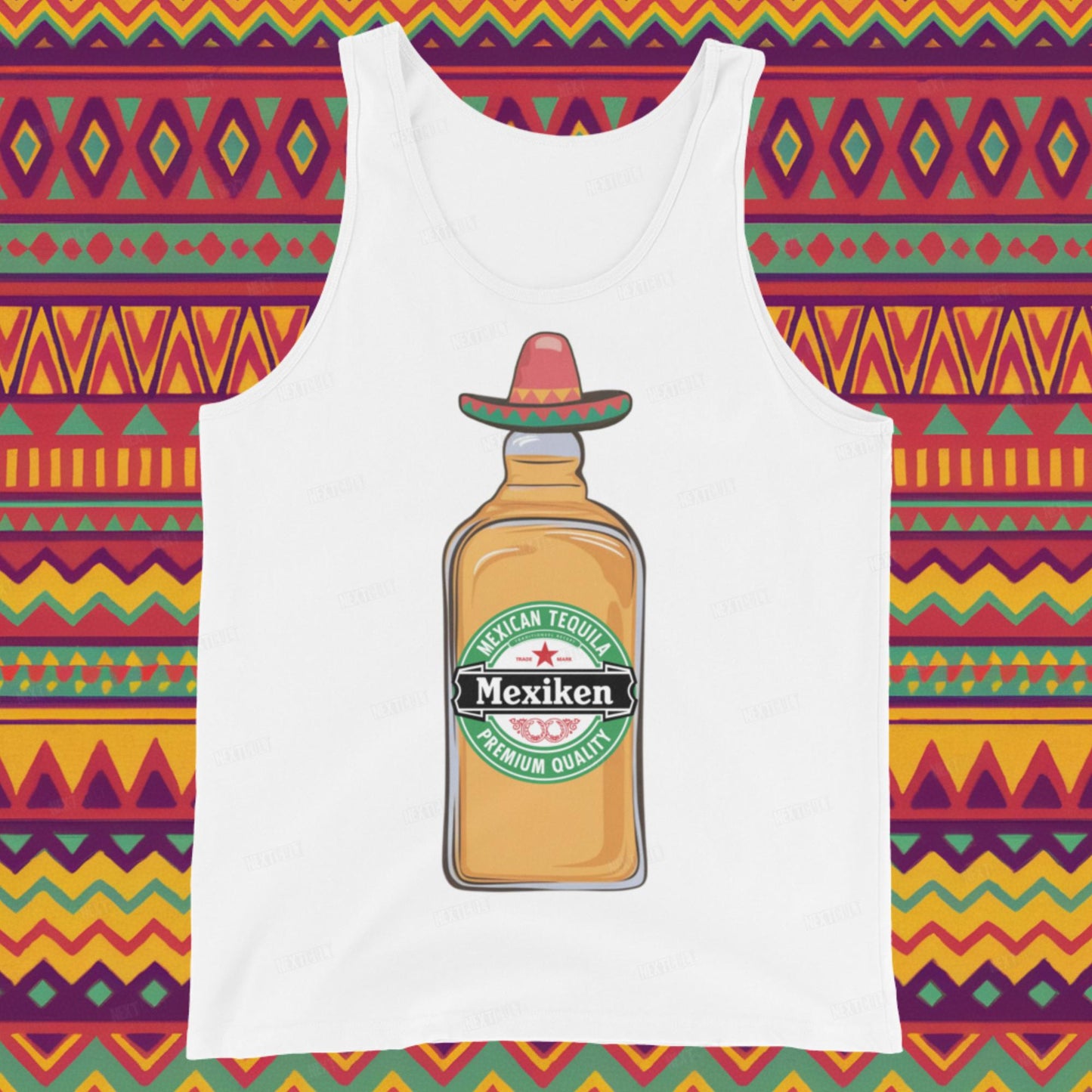 Mexiken Mexican Tequila Funny Heineken Beer Parody Tank Top White Tank Tops Mexico Next Cult Brand