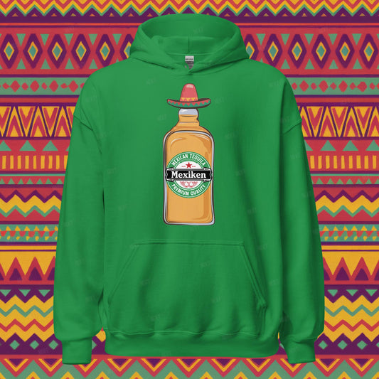 Mexiken Mexican Tequila Funny Heineken Beer Parody Unisex Hoodie Irish Green Hoodies Mexico Next Cult Brand